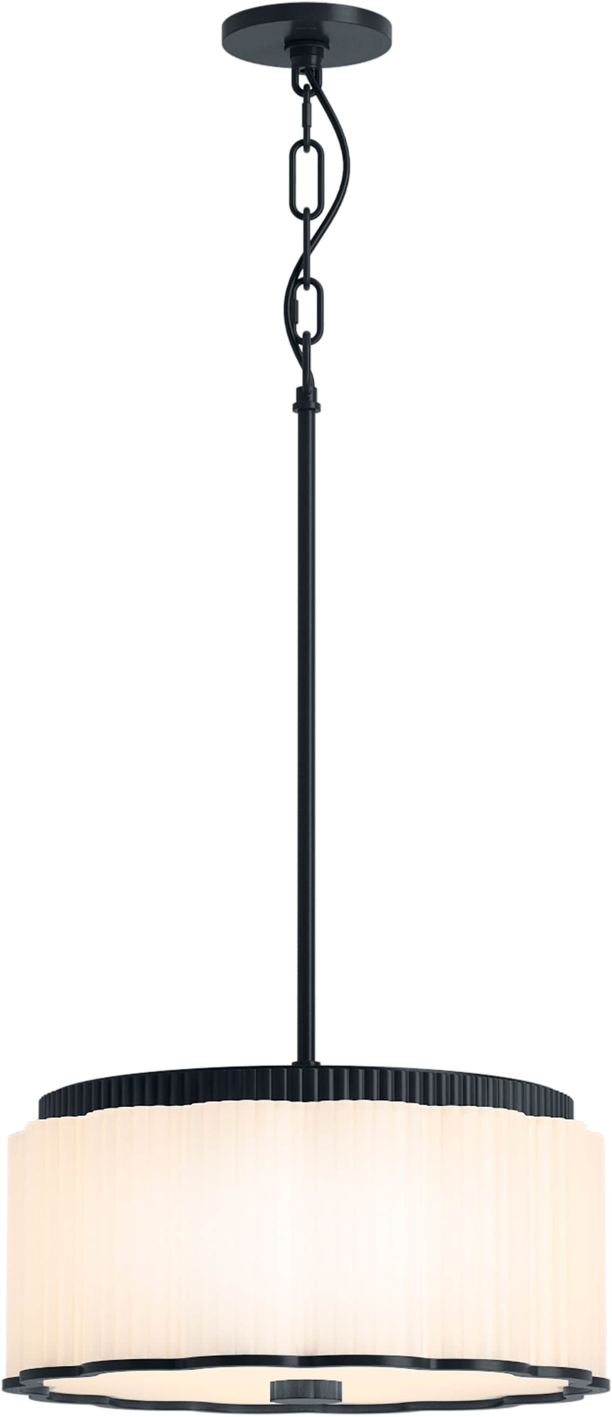 KOHLER 27439-PE03-GNL Tresdoux 3 -Light Gunmetal Traditional Frosted glass Cylinder Large Hanging Pendant light