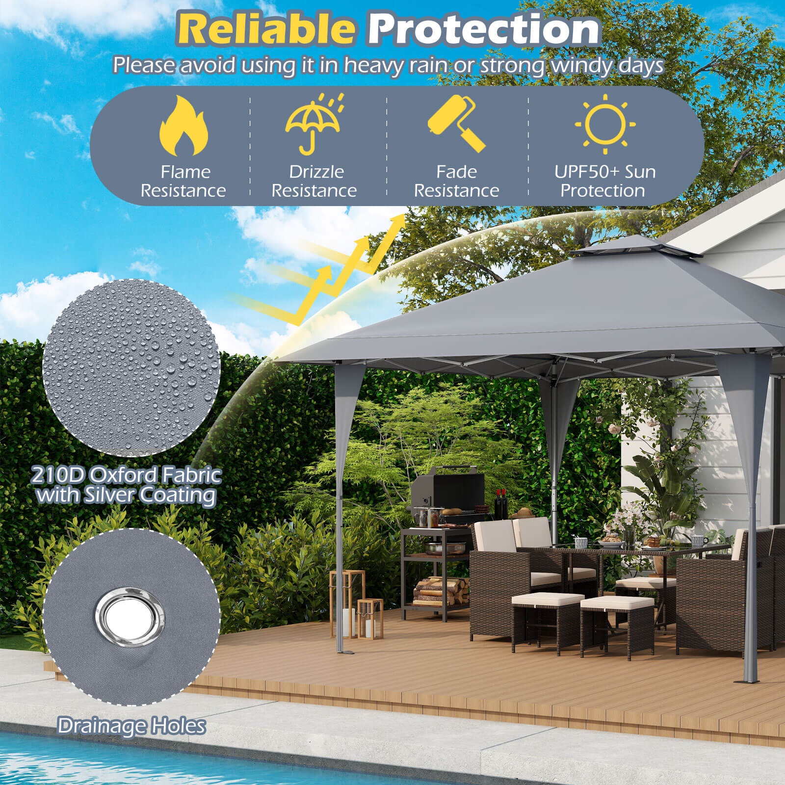 Costway HCST07880 Wood-Resin-Gazebos - View #7