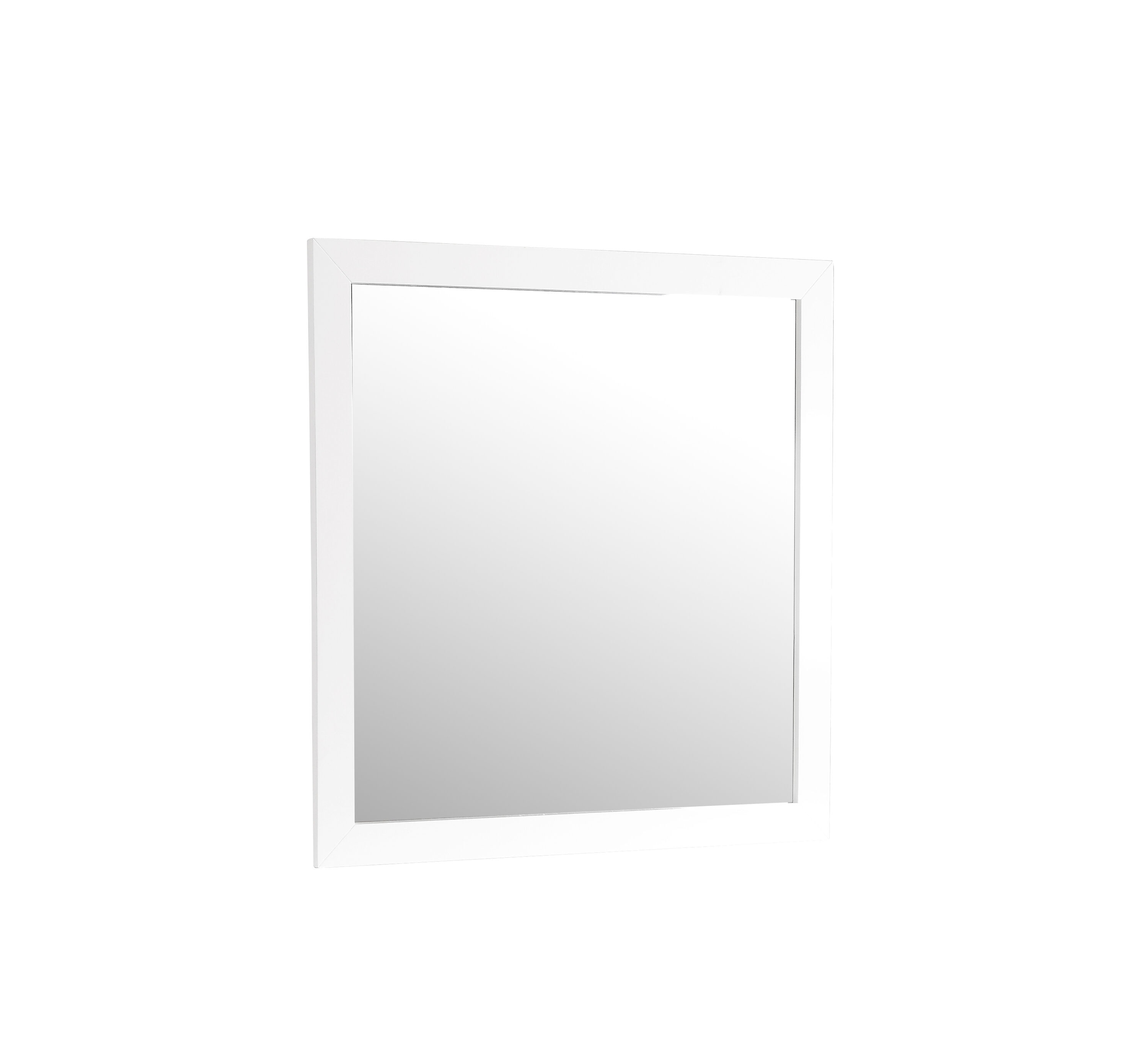 WELLFOR AMBE-014024 41-Inches x 41-Inches Framed Rectangle Bathroom Vanity Mirror ( White )