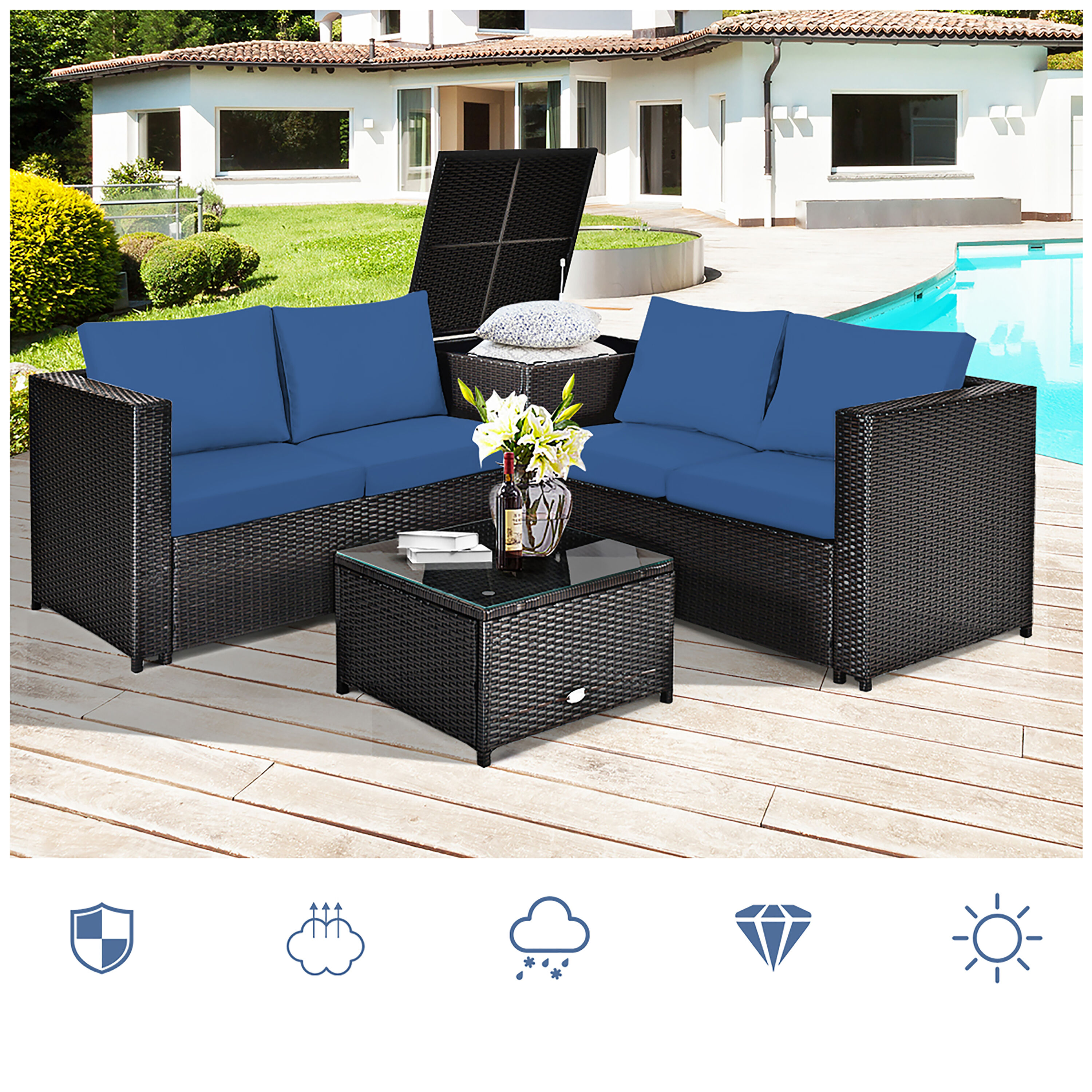 Costway HW66714NY+ Patio-Conversation-Sets - View #7