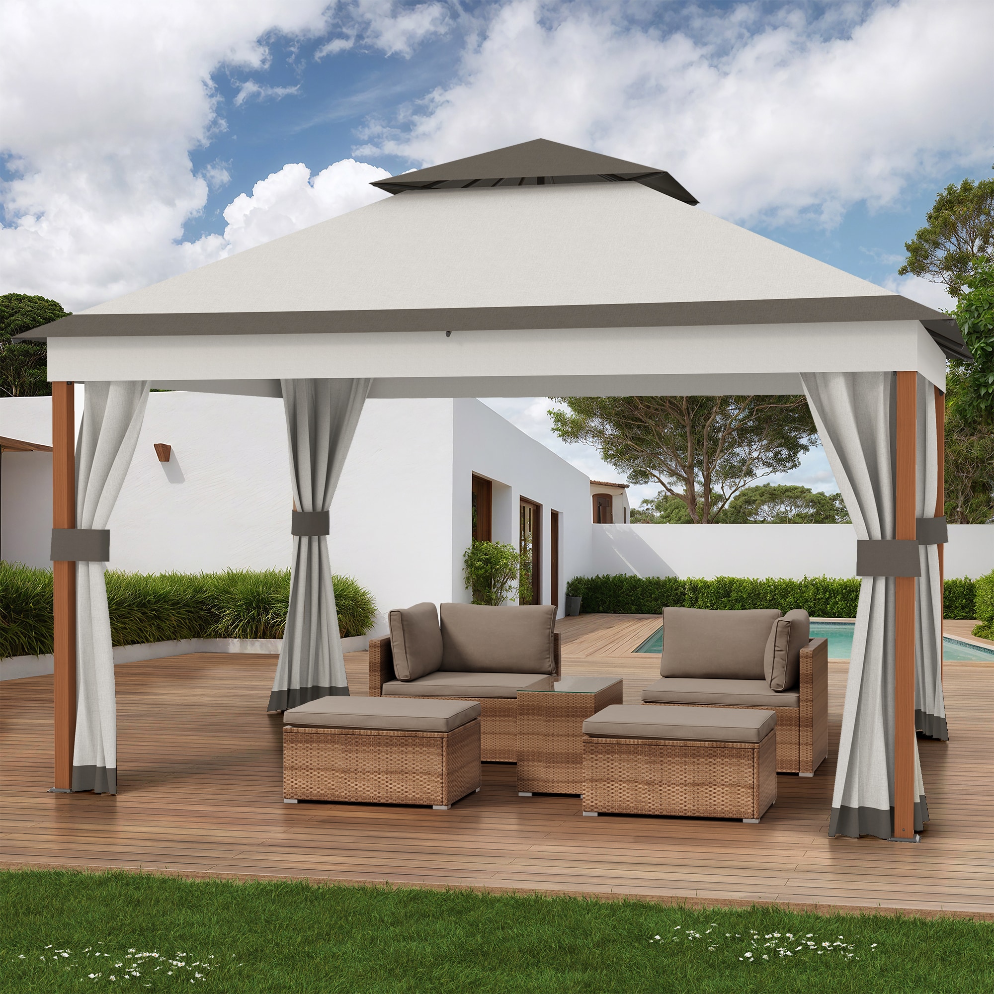 Clihome CL8440231000001 Wood-Resin-Gazebos - View #2