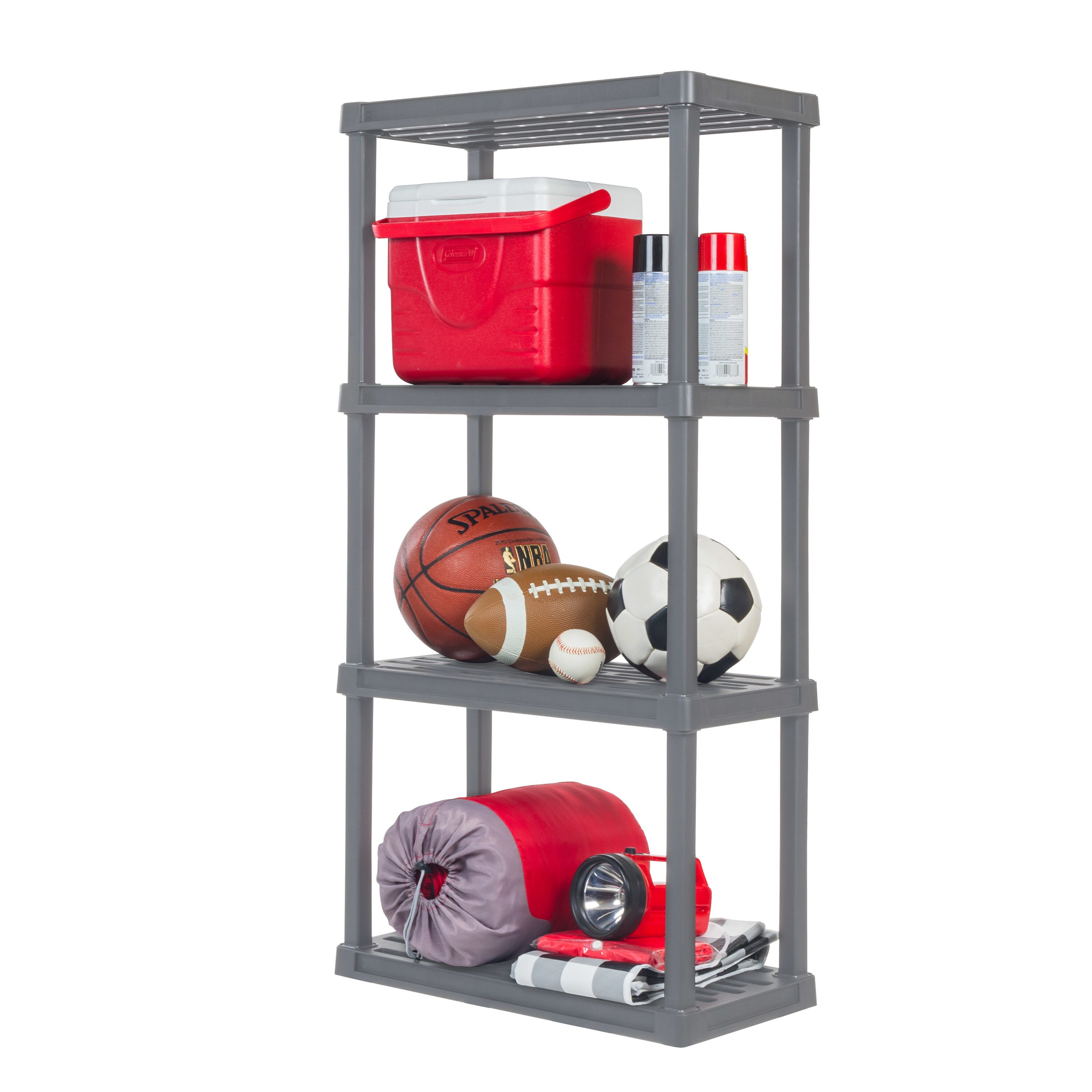 Sterilite 4-Shelf Storage Unit Gray