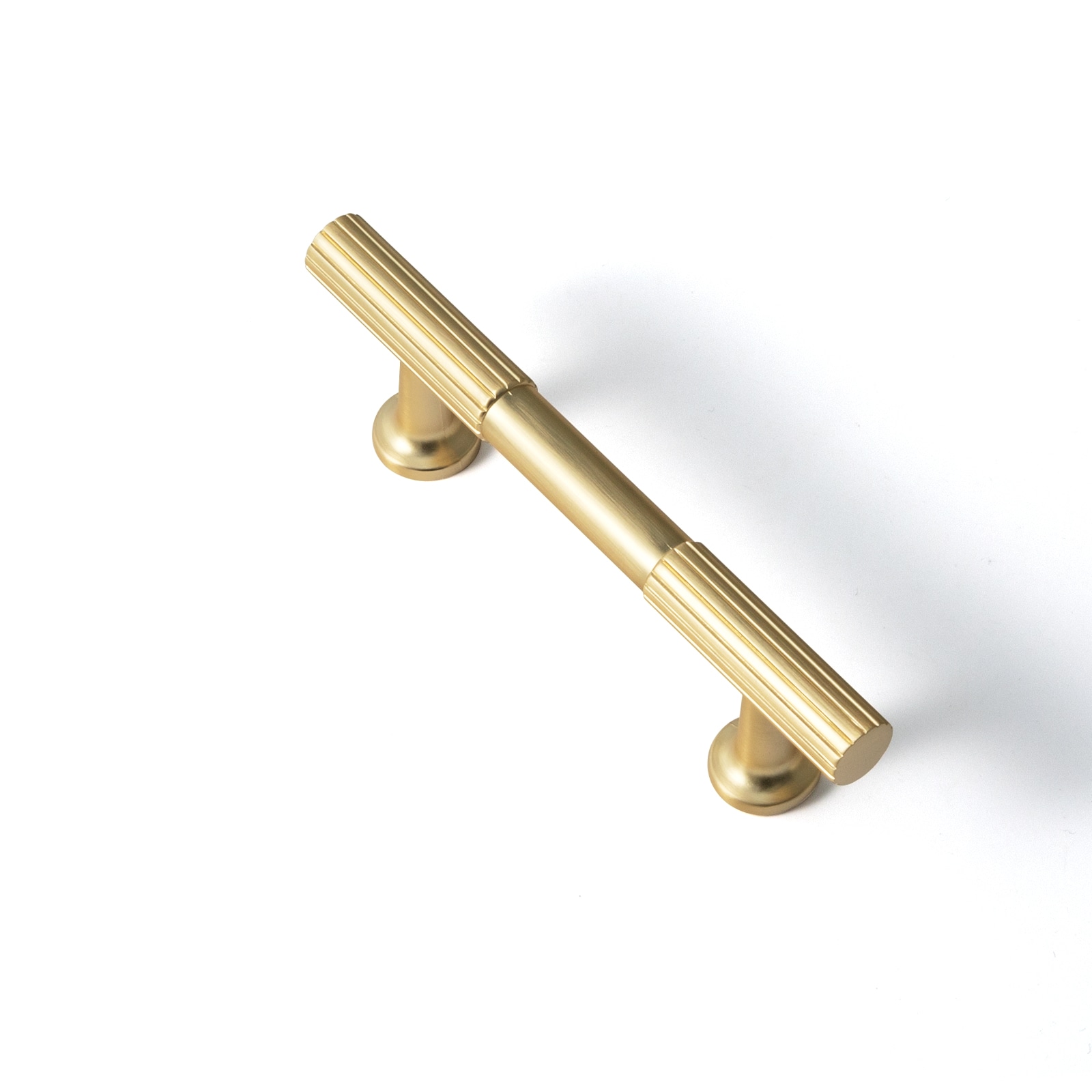 Miaokesen 9596TLS-76 3-in , 76mm Center to Center Light Brushed Brass Novelty Handle 6 -Pack