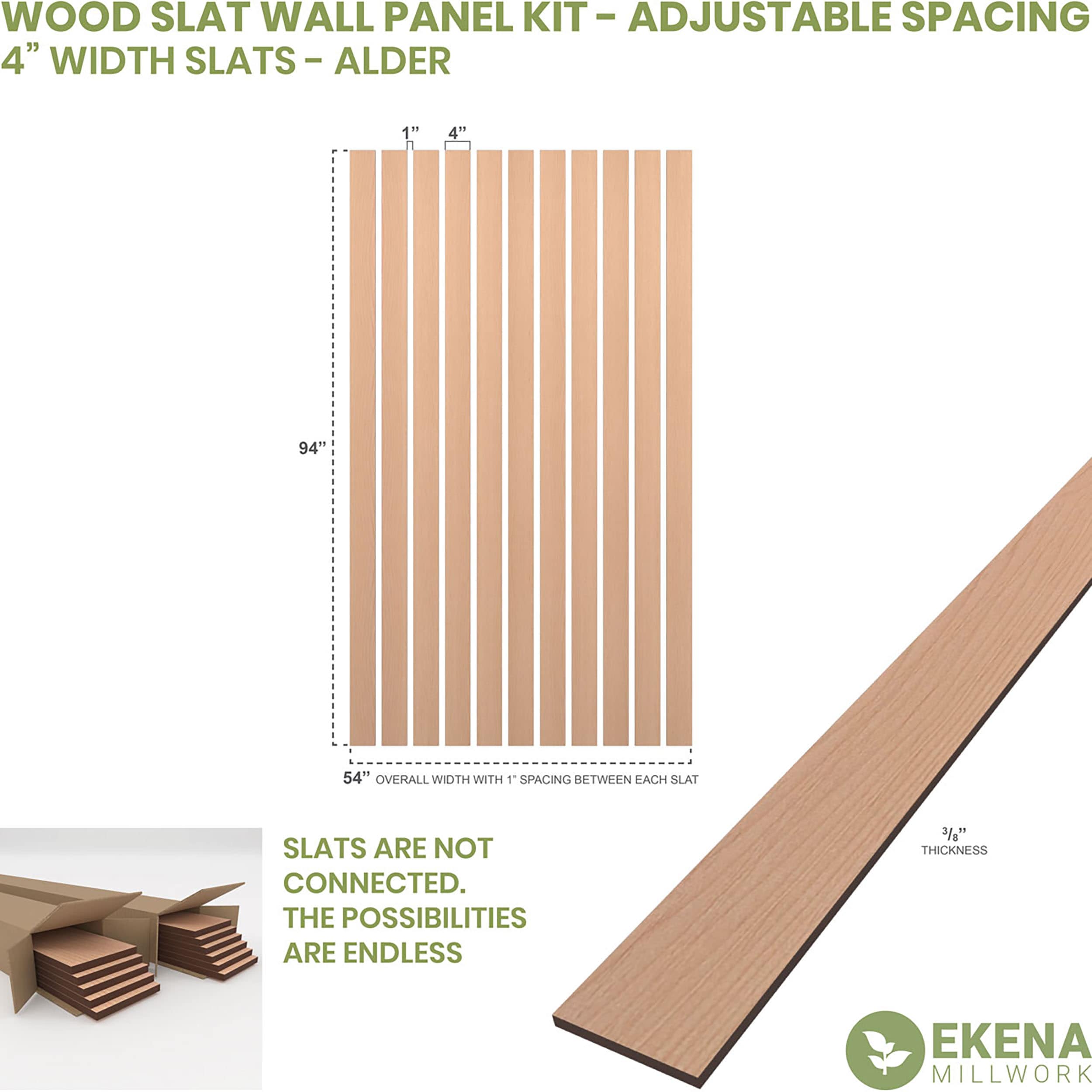 Ekena Millwork SWW55X94X0375AL Wall-Planks - View #2