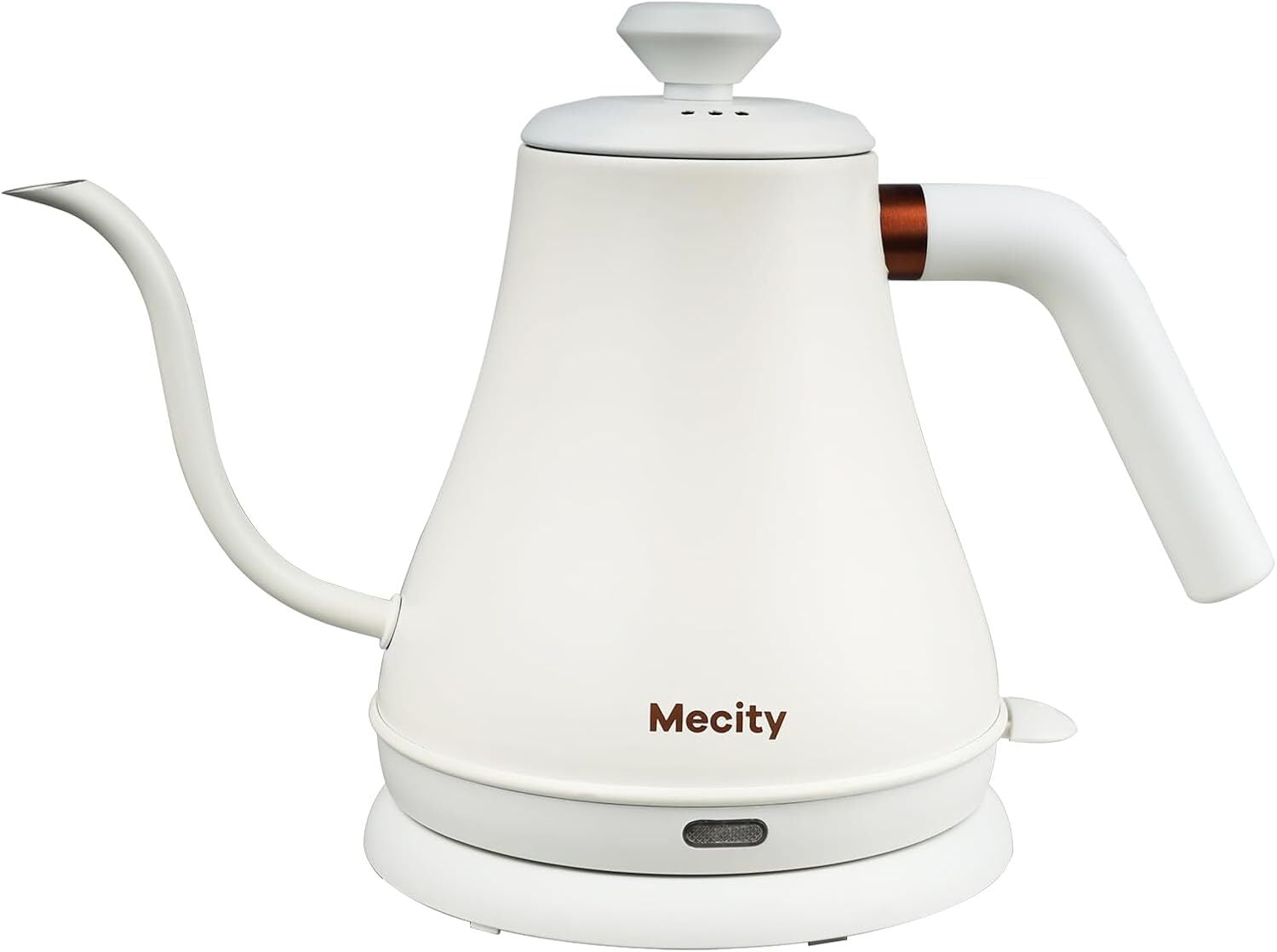 Mecity HB-3166L-WHITE Electric Gooseneck Kettle Stainless Steel Water Boiler 27 fl oz 1000W Auto Shut Off Stainless Steel