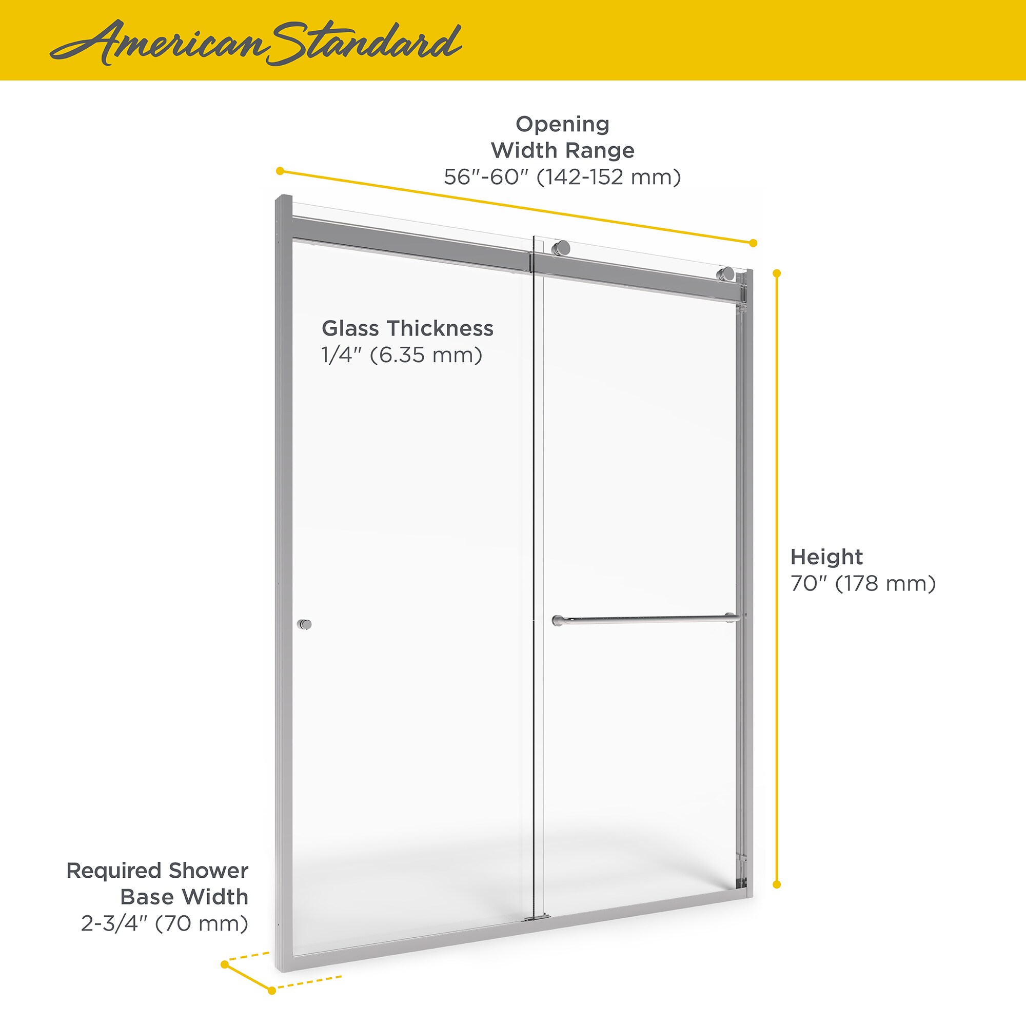 American Standard AM00822400.213 Shower-Doors - View #2