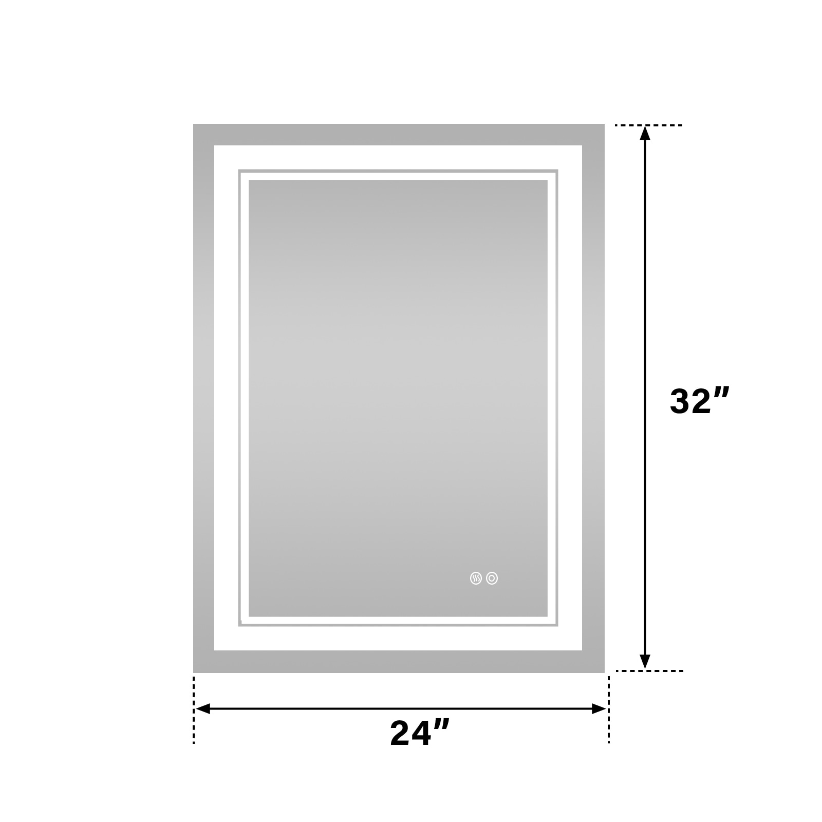 WELLFOR W2MRL2432 Framed-Bath-Mirrors - View #12
