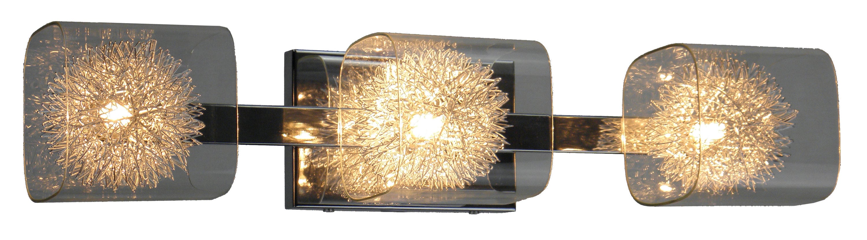Whitfield Lighting VL844-3CH Vivian 23.7-in 3-Light Black Traditional Vanity Light