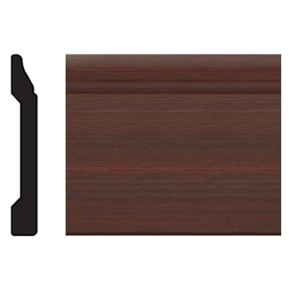 TRIMFINITY 47794 7/16-in x 3-3/16-in x 8-ft Traditional Finished Polystyrene Baseboard Moulding
