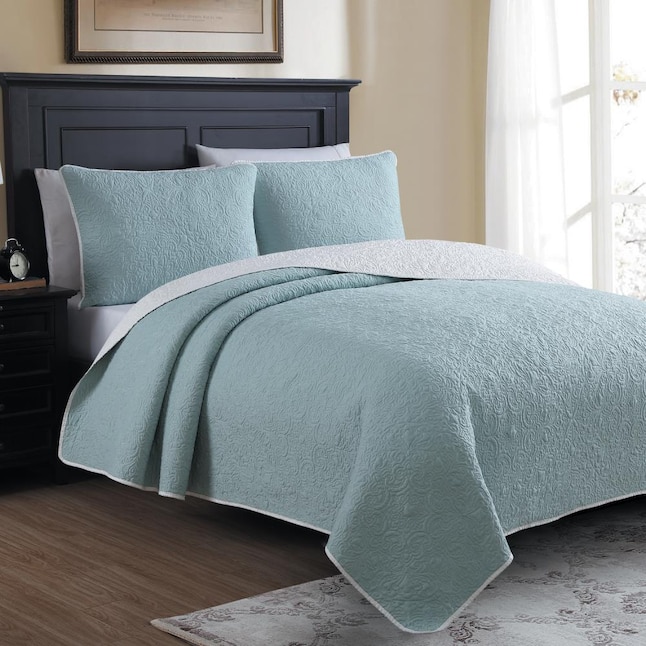 Sea Glass Twin Quilt Set, Twin Bed Quilted Bedspread