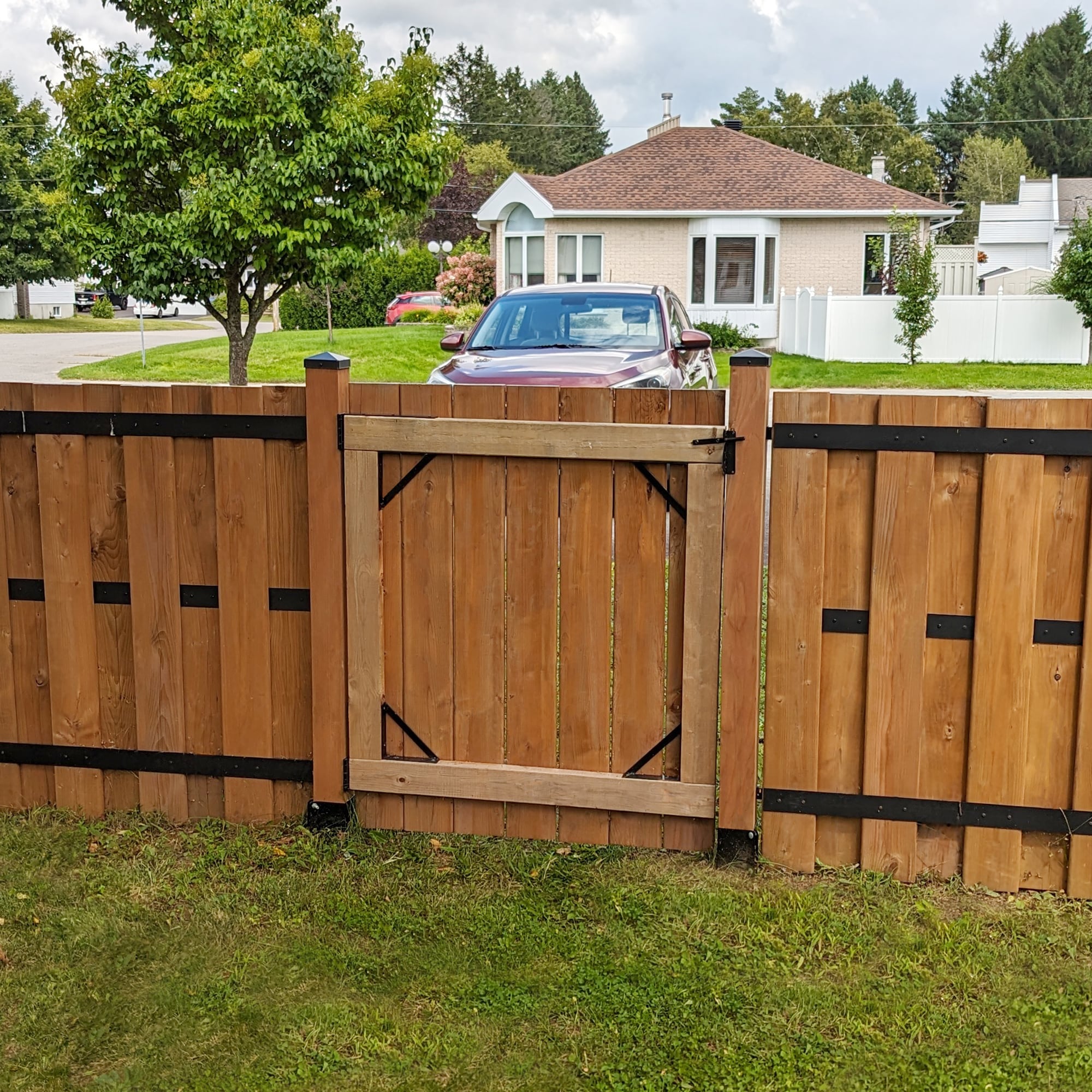 Heavy-Duty Black Steel Gate Hardware Kit