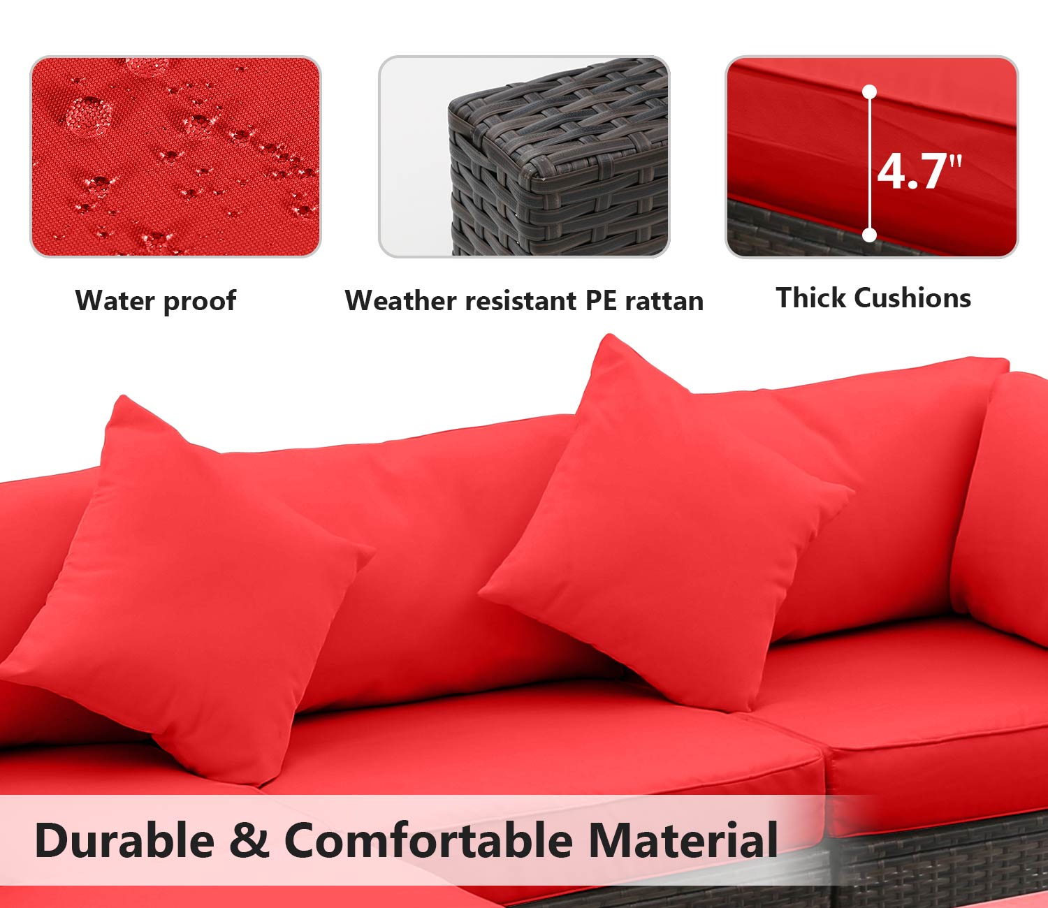 Tribesigns HO005-3BNRD Patio-Sofas-Daybeds - View #8