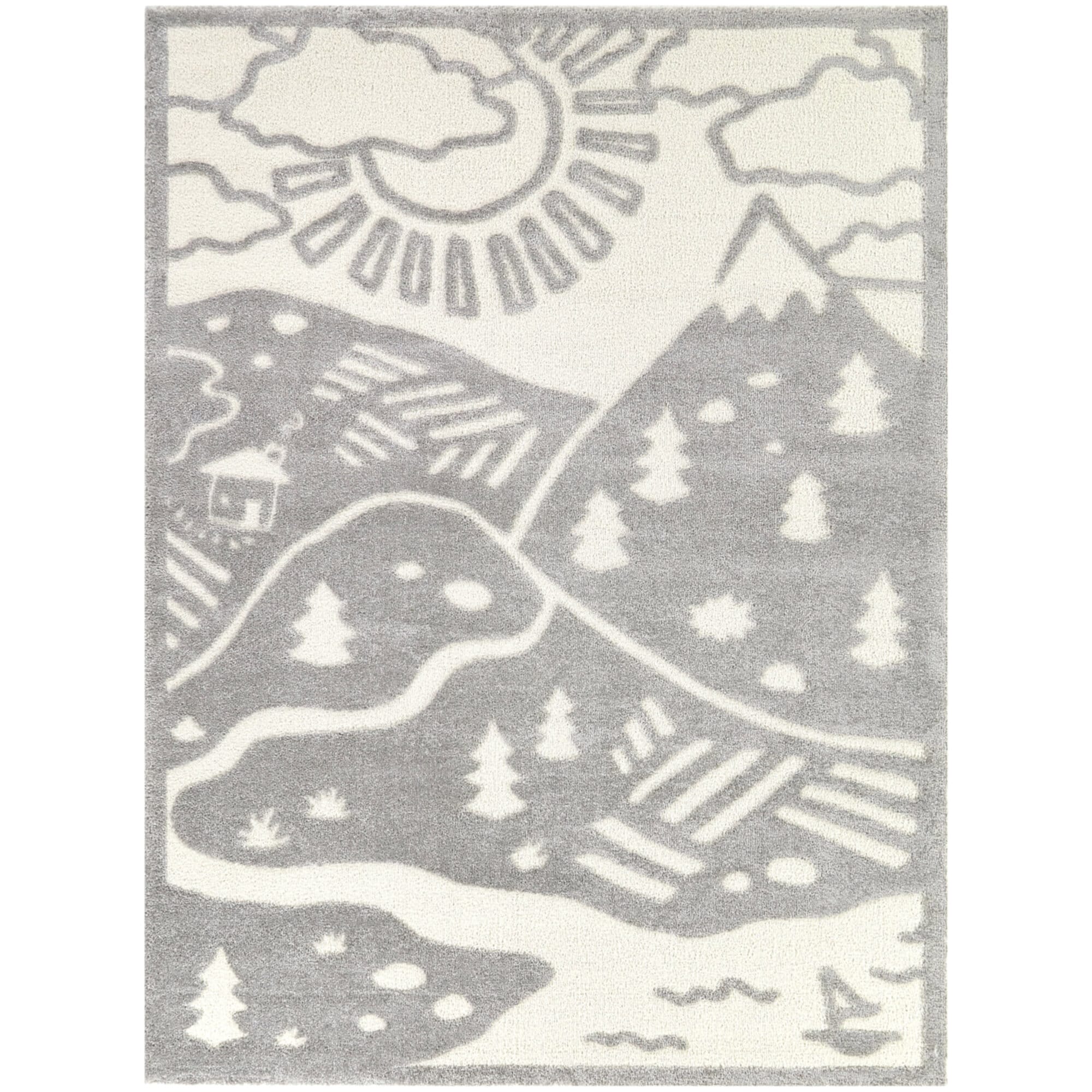 Balta 3122477 8 x 10 (ft) Loomed Polyester/Polypropylene Cream Rectangular Indoor Coastal Area rug