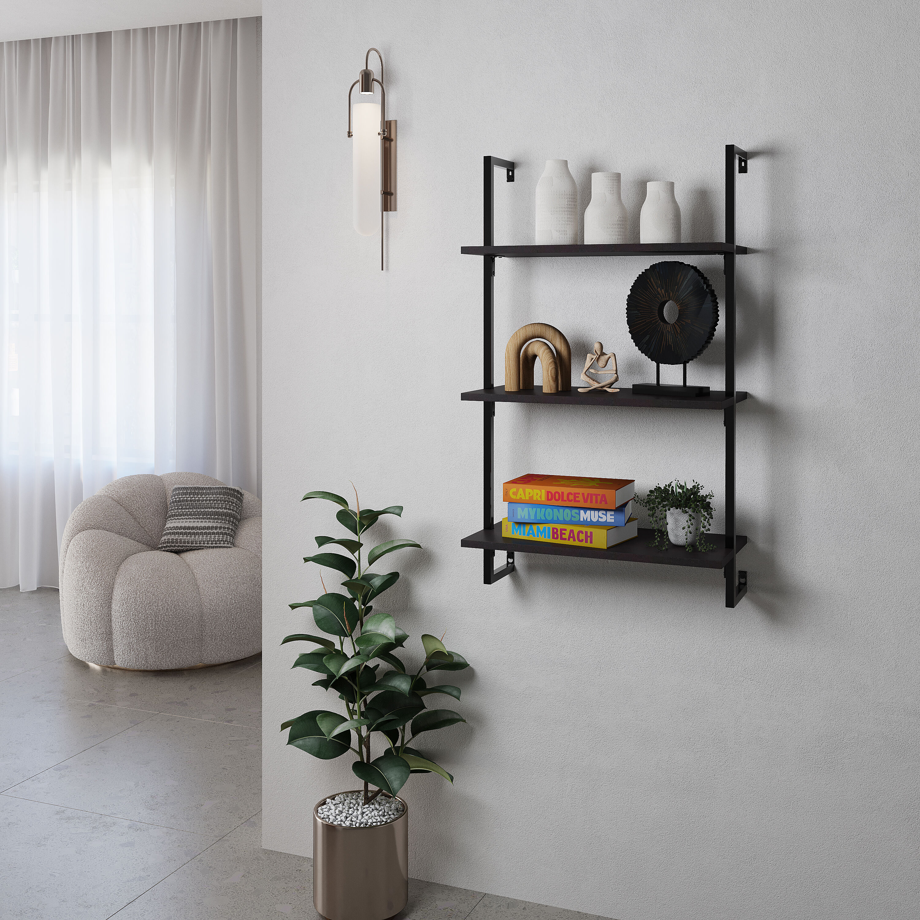 happimess MSH1000A Wall-Mounted-Shelving - View #7