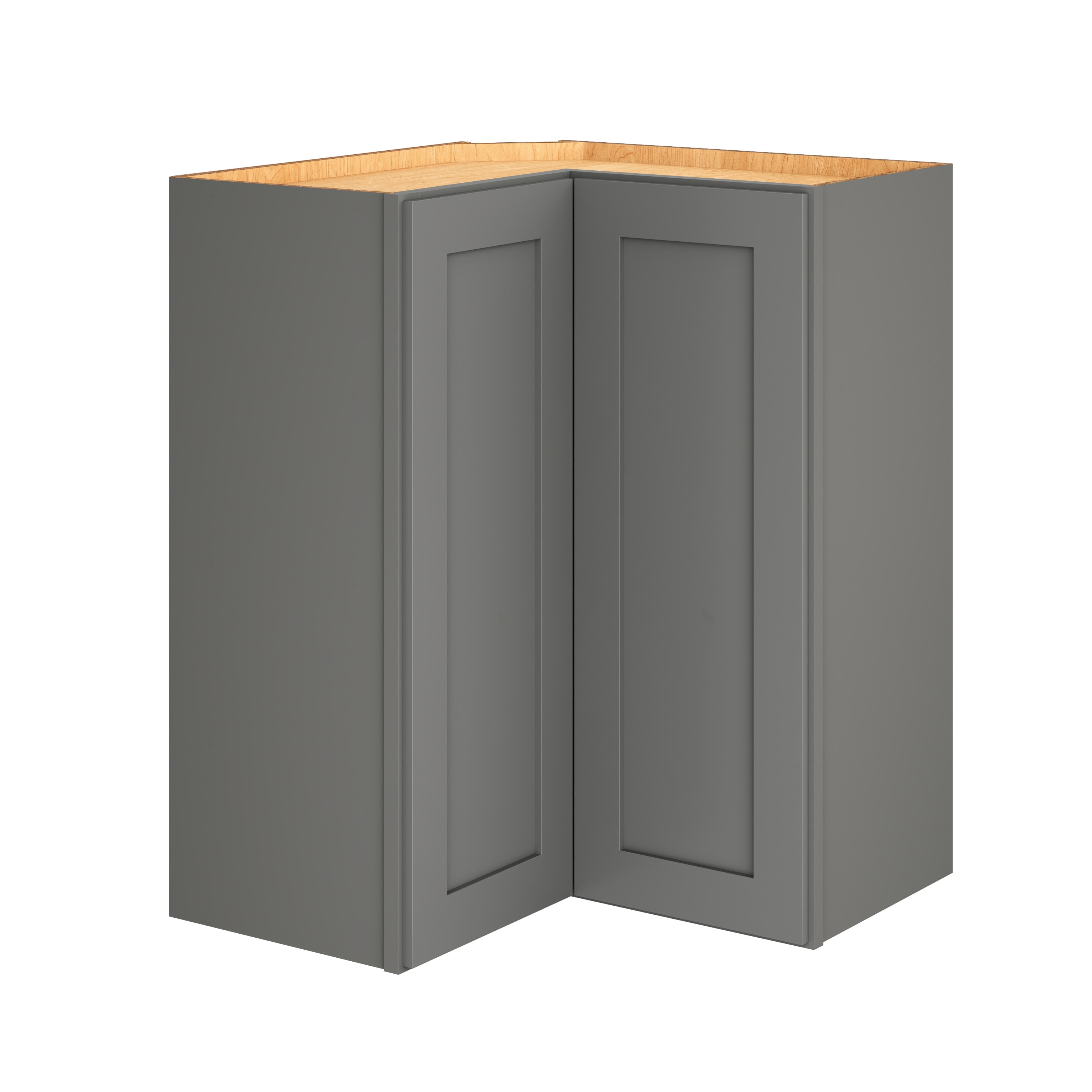 Diamond Express 328 ER30R Jamestown 24-in W x 30-in H x 12-in D Moonstone Gray L-shaped Corner wall Fully assembled Plywood Cabinet (Recessed Panel Shaker)