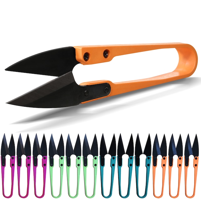 Anley 4 Inch Sewing Scissors Set - Portable Mini Embroidery Clipper  Stitching Snip (12Pcs, Multicolor) - Durable Carbon Steel Blades - Compact  and Versatile in the Scissors department at