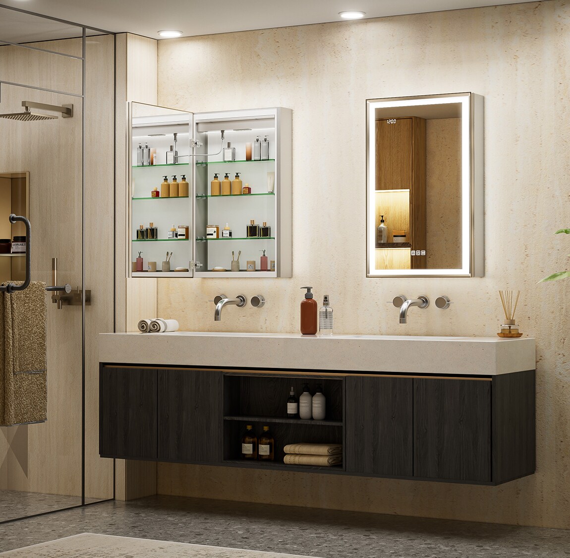 QueenFun MCBL2032BN Bathroom-Medicine-Cabinets - View #4