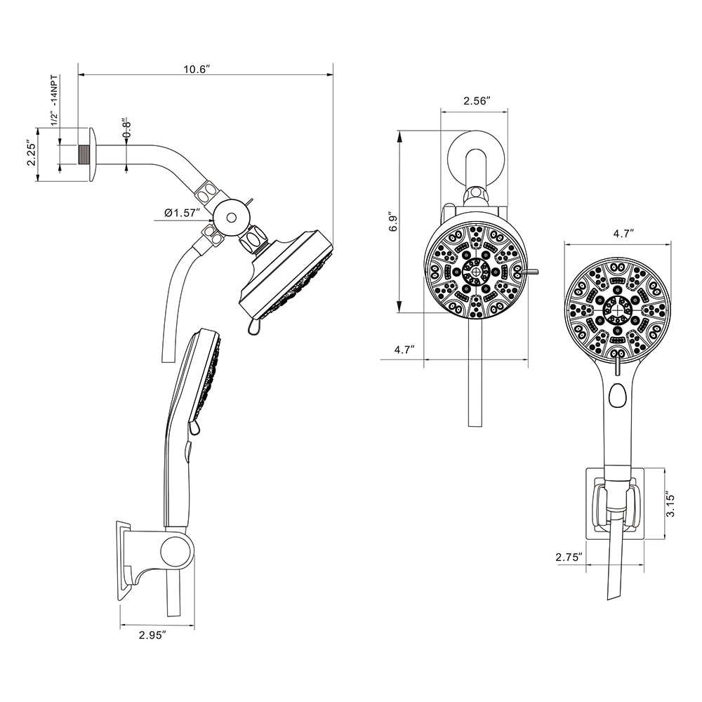 KICHAE KSLF17007-B Fixed-Showerhead - View #5