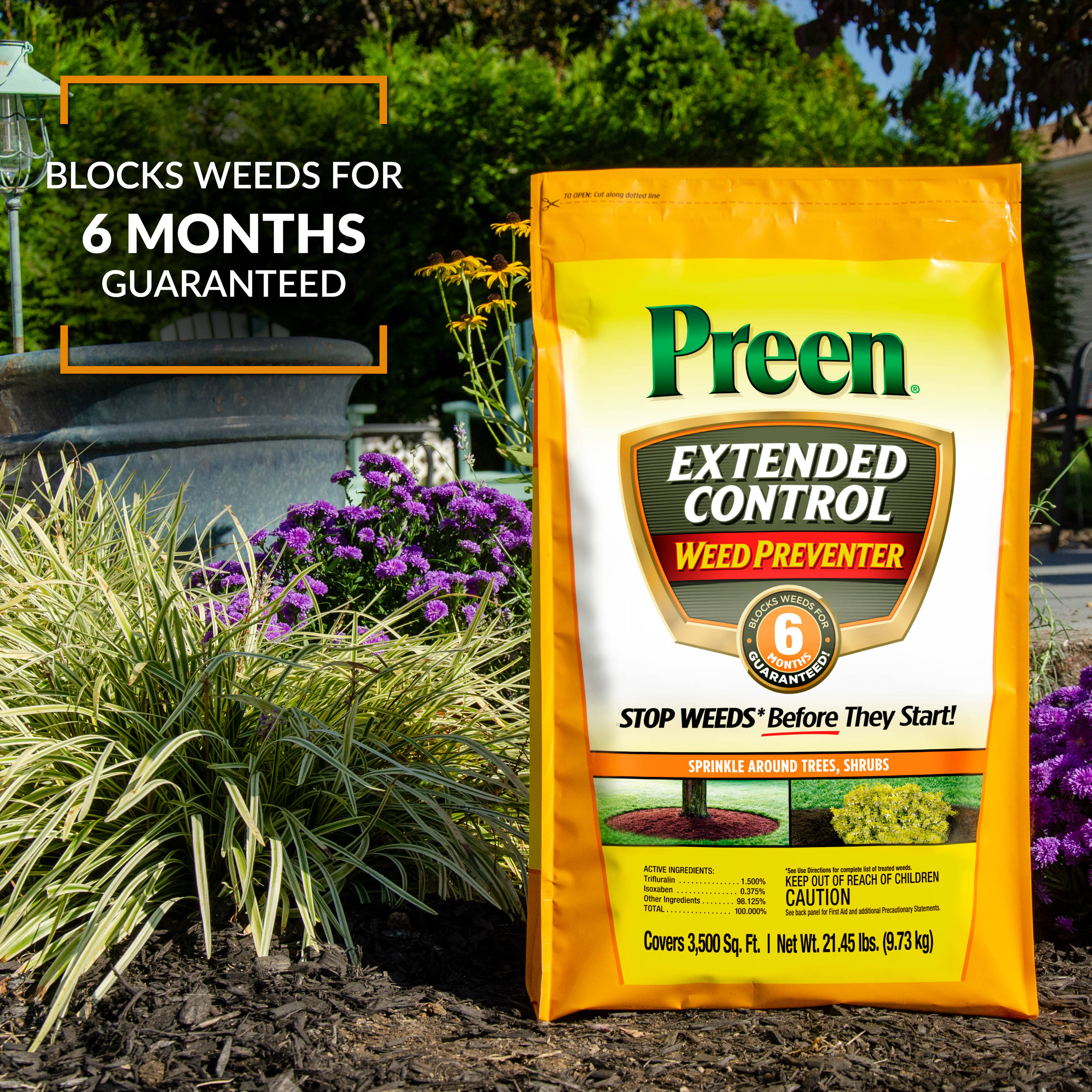 Preen Extended Control Weed Preventer 2145 Lbs 3500 Sq Ft Pre Emergent Herbicide In The Weed 0688