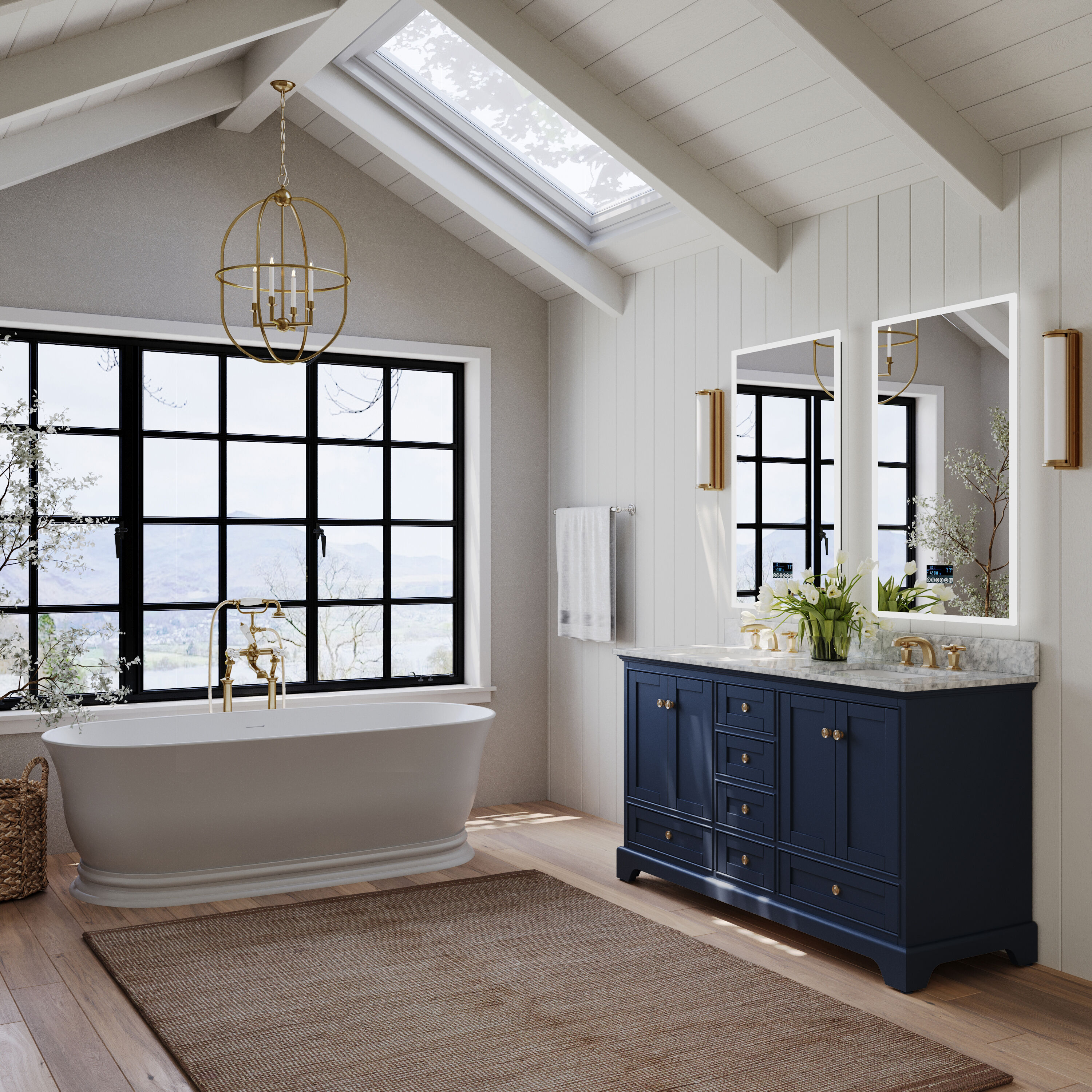 Ancerre Designs VTSAUDREY60HBCWGD Bath-Vanity-Combo - View #10