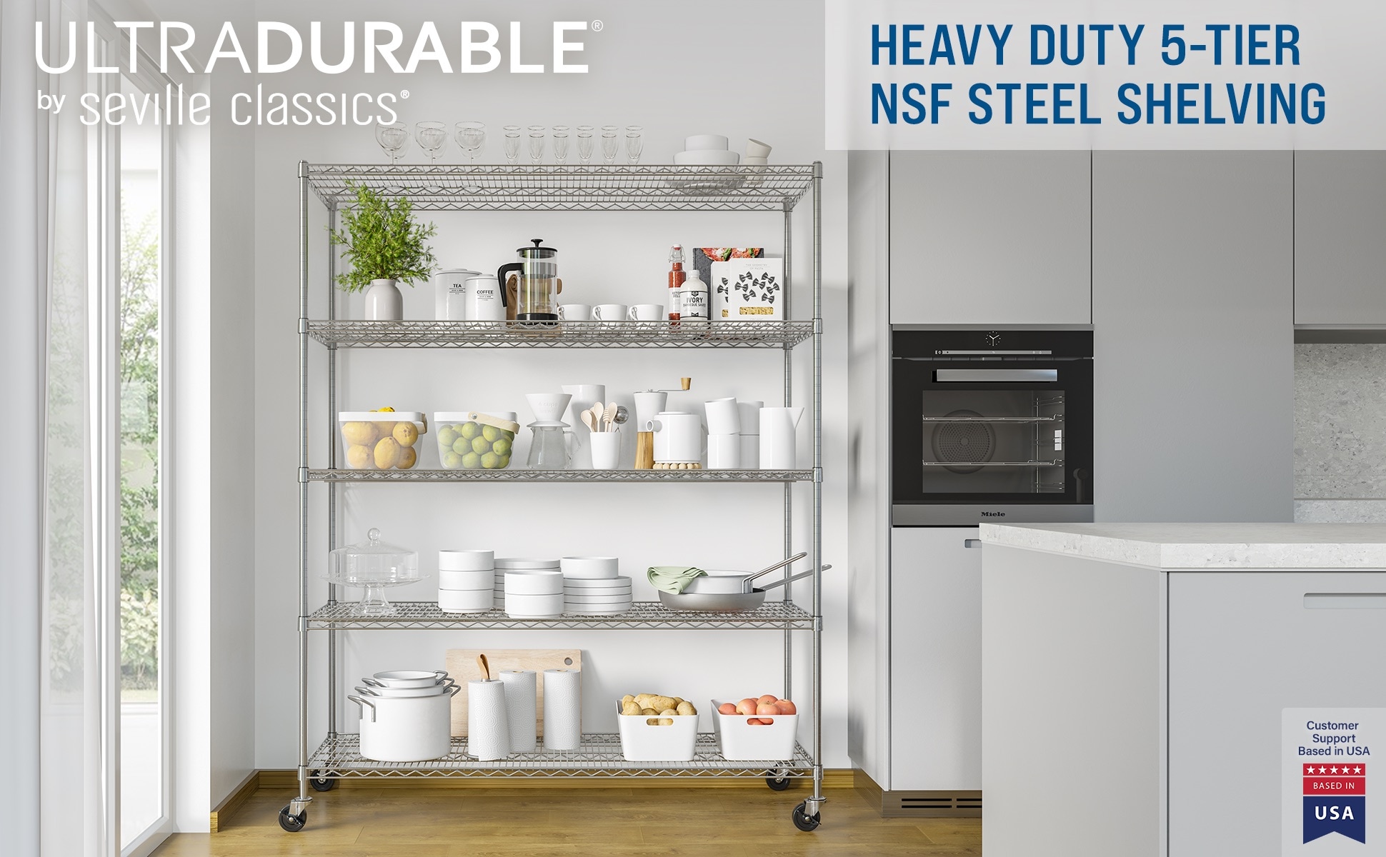 Seville Classics WEB571 Free-Standing-Shelving - View #6