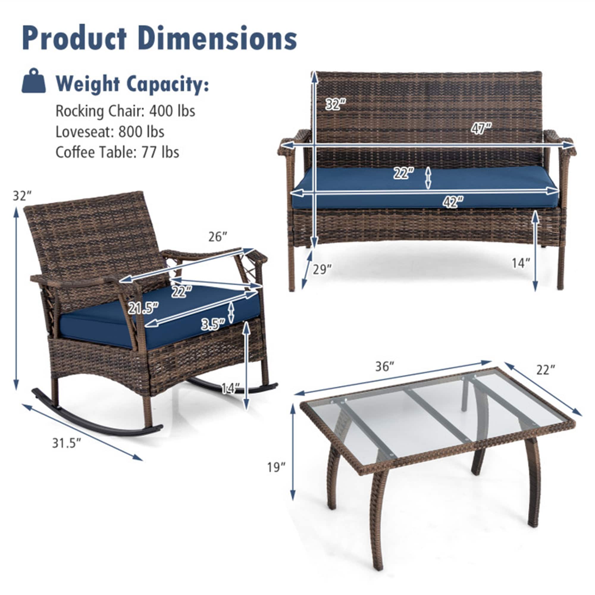 BABOOM BOM-1853NY+-CO Patio-Conversation-Sets - View #3