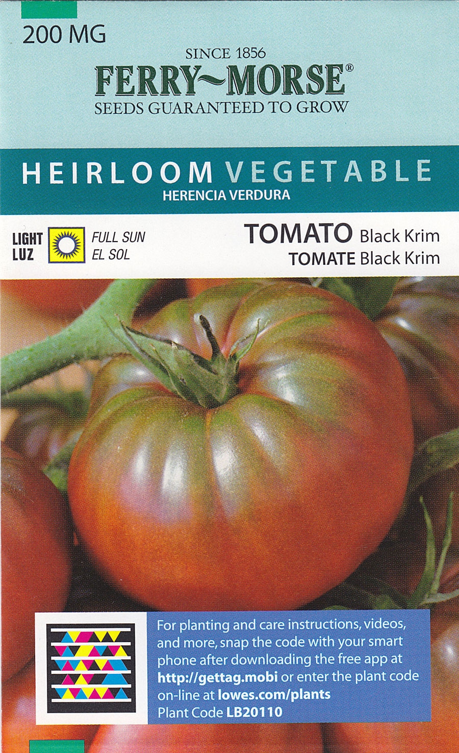 Tomato, Black Krim Annual Vegetable Heirloom Seeds – Ferry-Morse