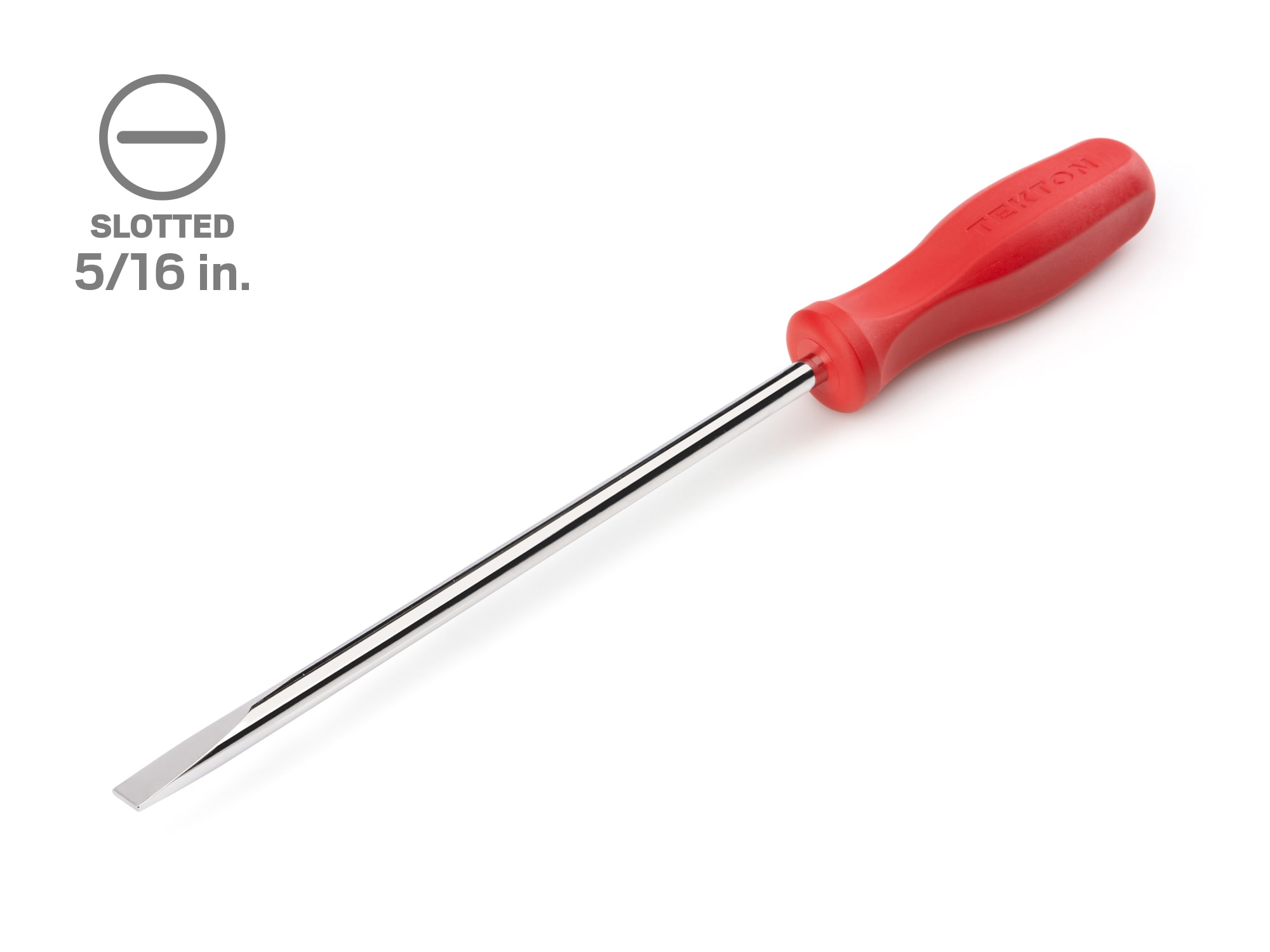 TEKTON DSE34313 Long 5/16 In Hard Handle 5/16-in 8-in Slotted Screwdriver