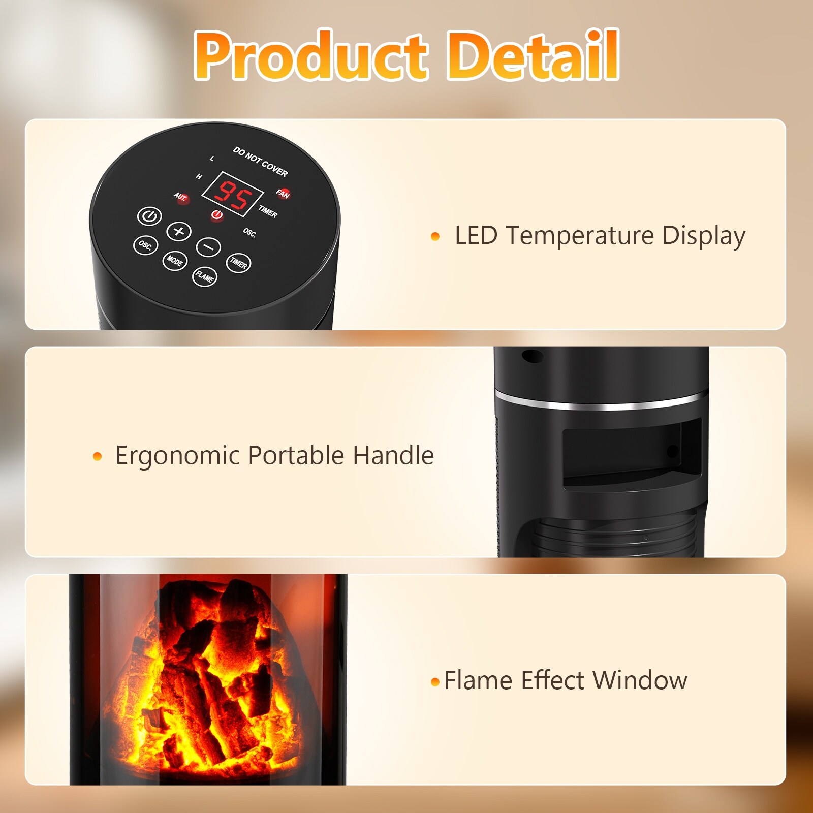 EdenDirect LW-YF-BE-7 Portable-Electric-Heat - View #5