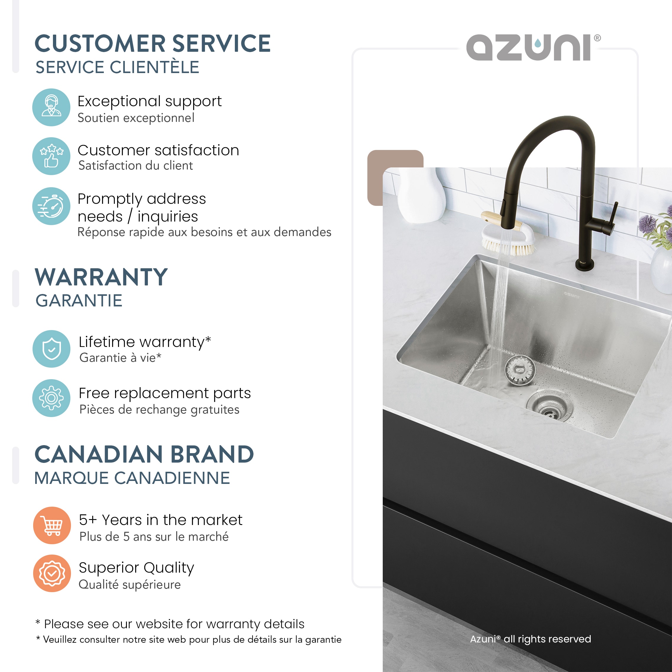 Azuni 22" Stainless Steel Single Bowl Laundry Sink with Dual Mount Installation