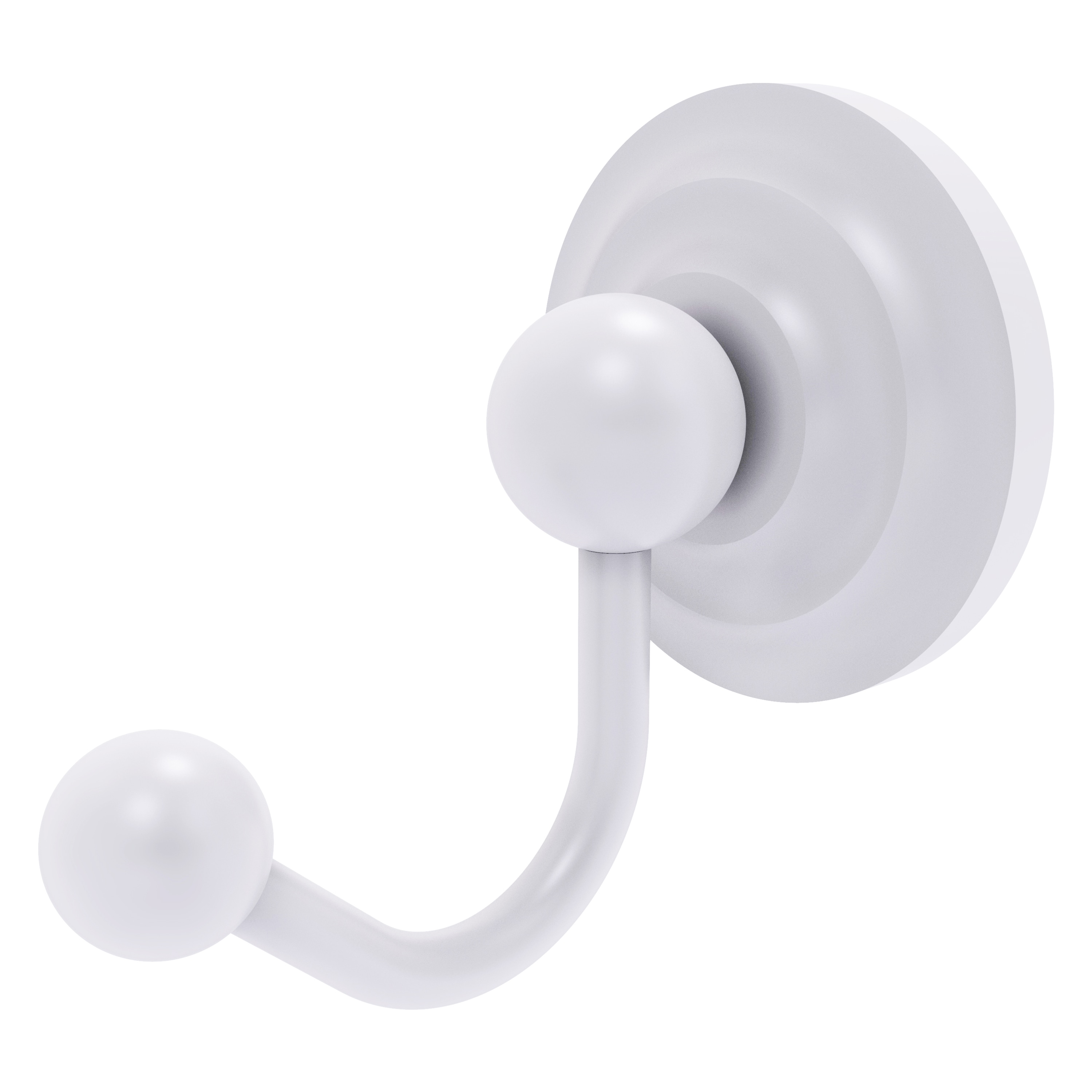 Allied Brass PQN-H1-WHM Prestige Que New Matte White Single -Hook Wall mount Towel Hook
