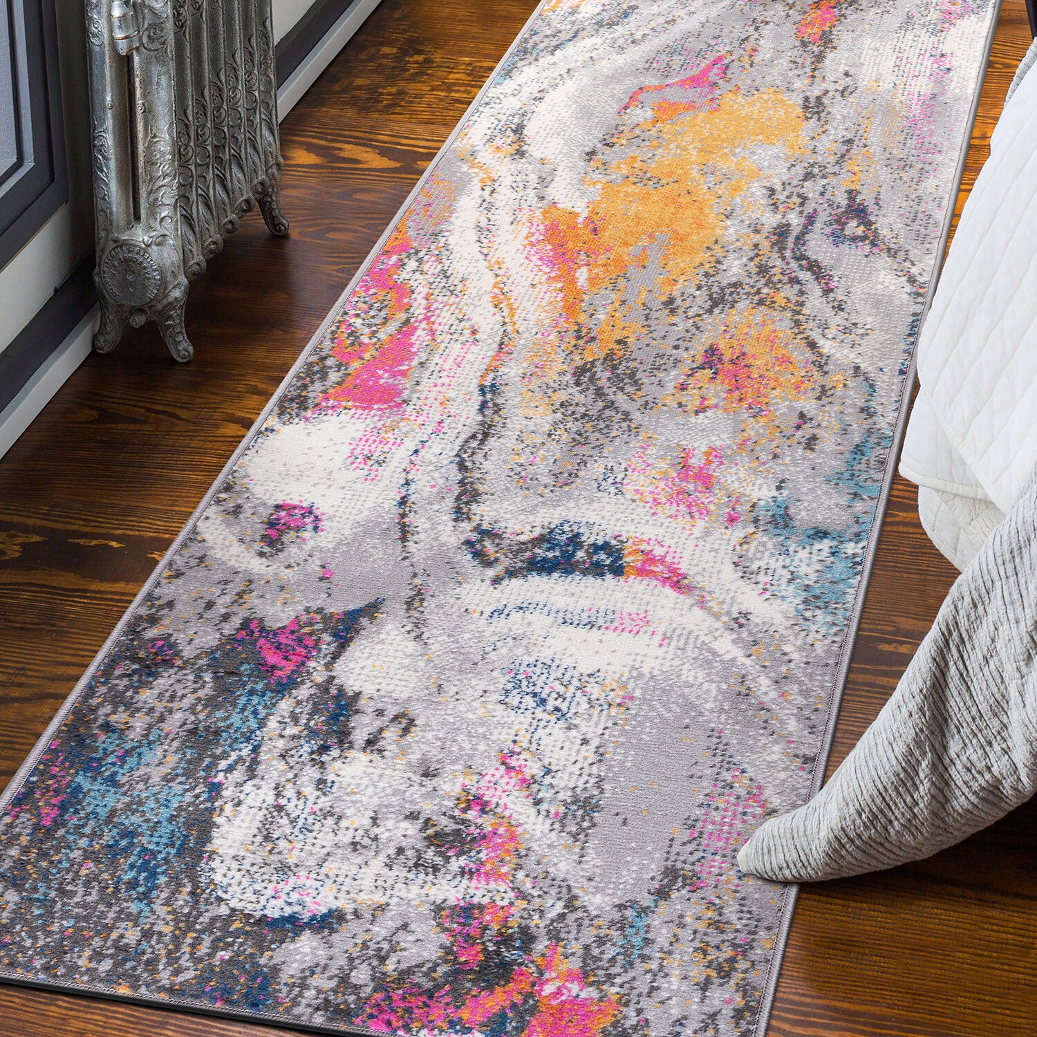 World Rug Gallery 2091MULTI2X7 2 x 7 (ft) Loomed Polypropylene Multiple colors/finishes Rectangular Indoor Distressed/Overdyed Runner rug
