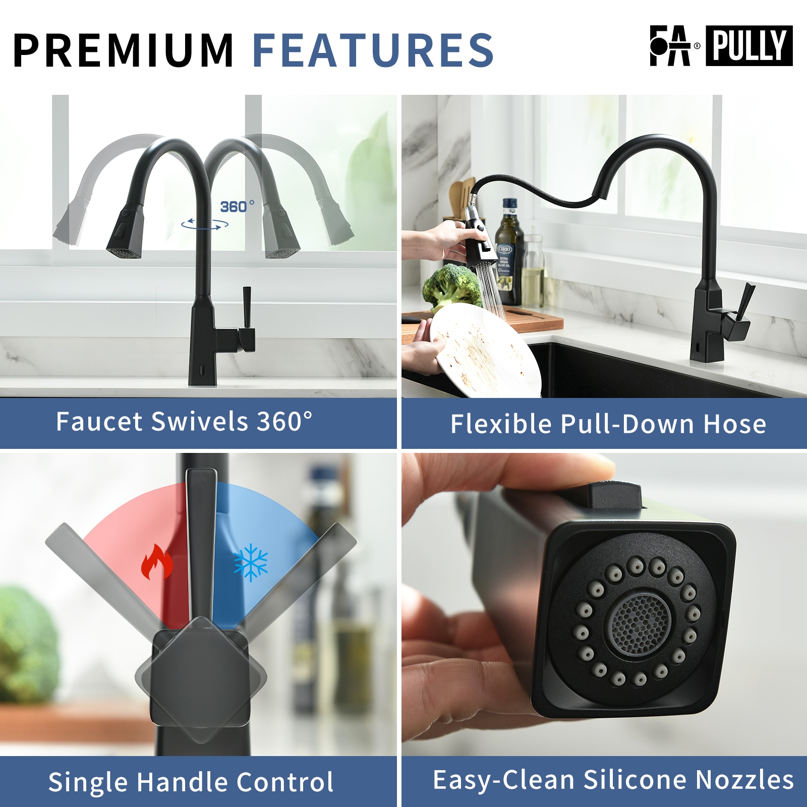 Fapully FA-B-1010B-IS Kitchen-Faucets - View #3