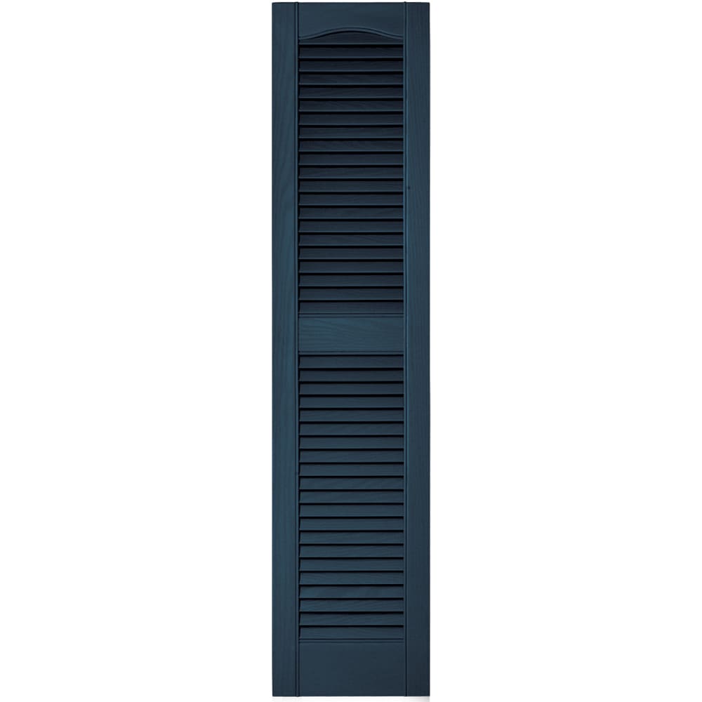 Vantage V1711252036 12-in W x 52-in H Classic Blue Louvered Exterior Shutters ( 1 -Pack )