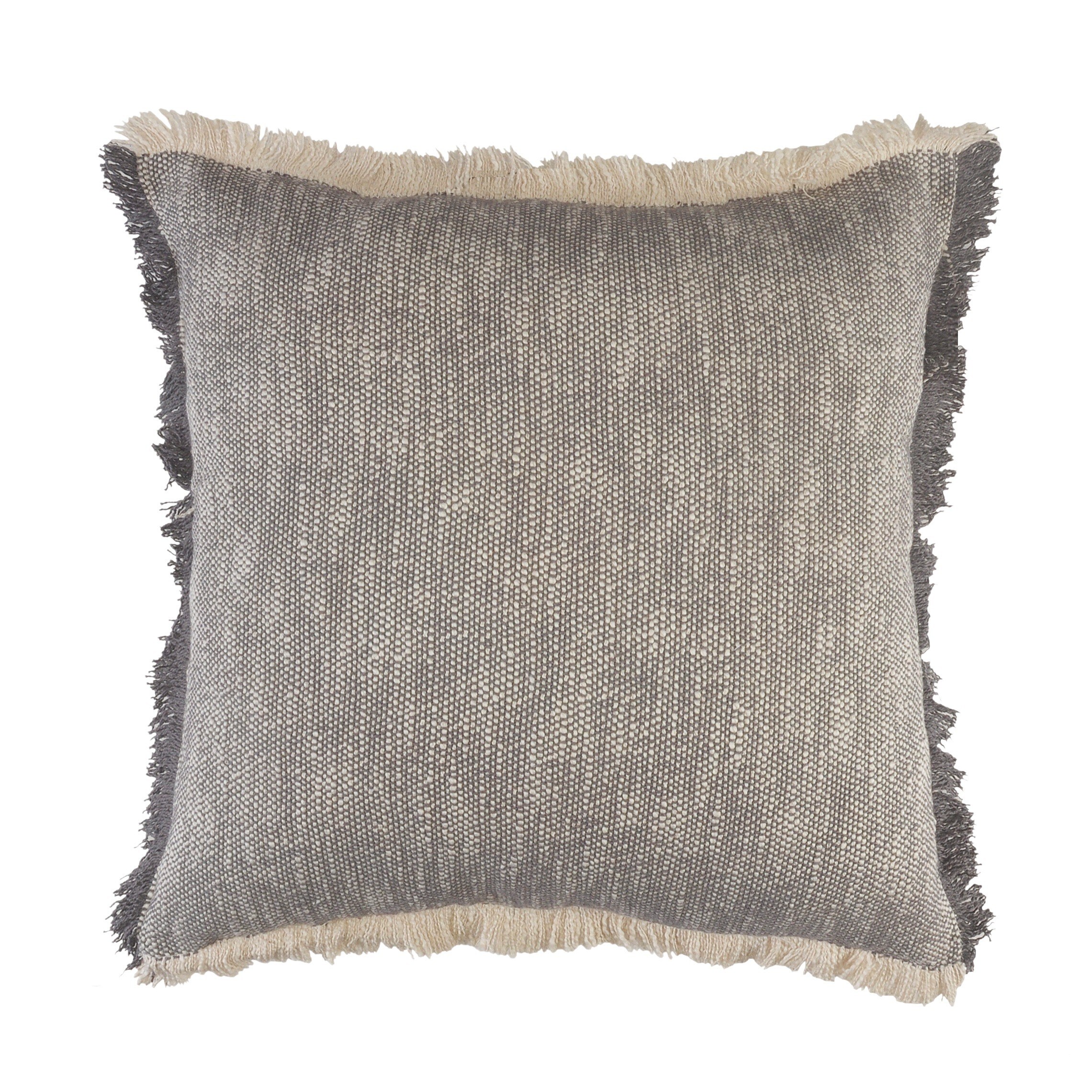 LR Home Aspen 20-in x 20-in Gray Cotton Indoor Decorative Pillow Polyester | PILLO07849MCH1818