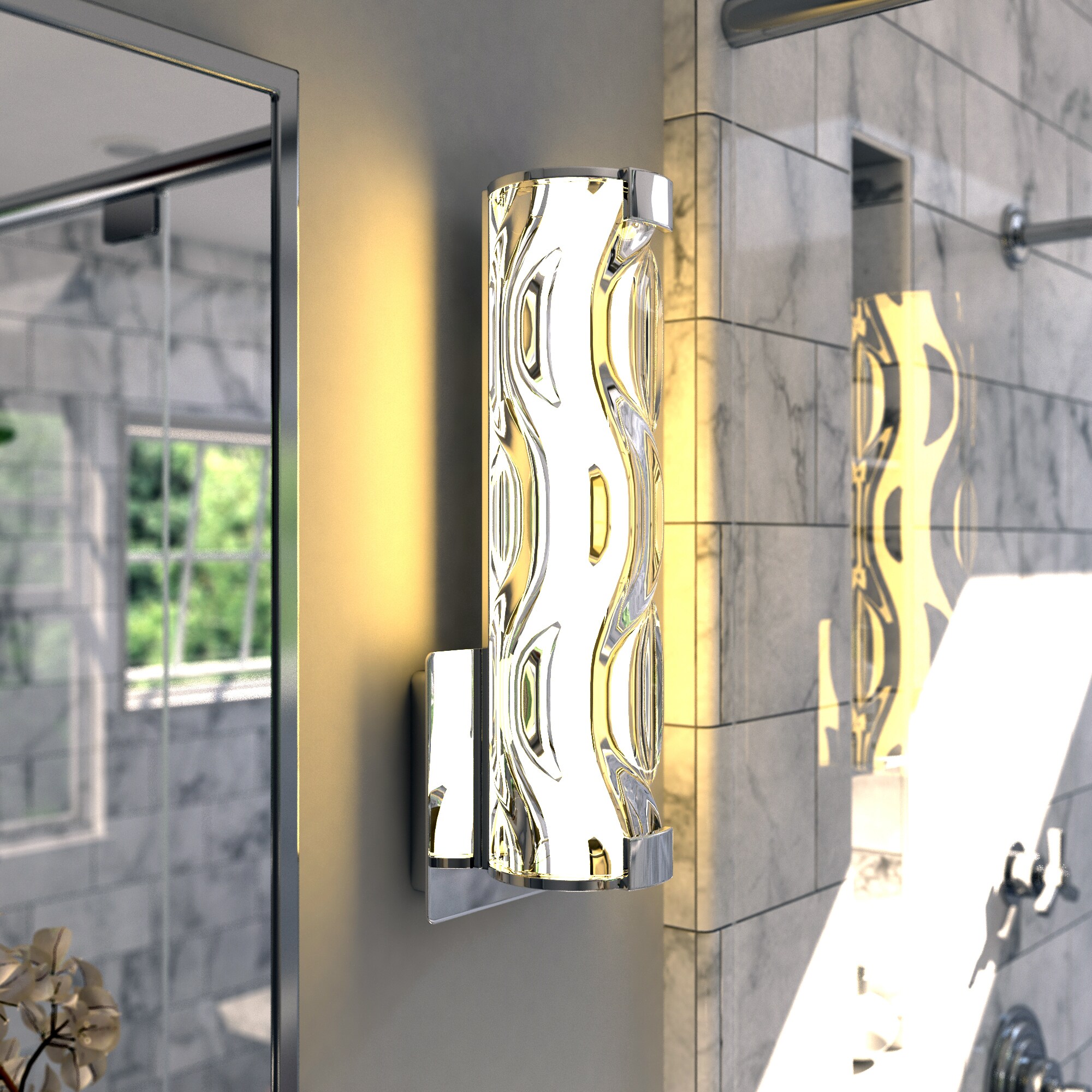 Cascadia W0357 Marseille 4.75-in 1 -Light Polished Chrome Integrated LED Modern/contemporary Vanity light