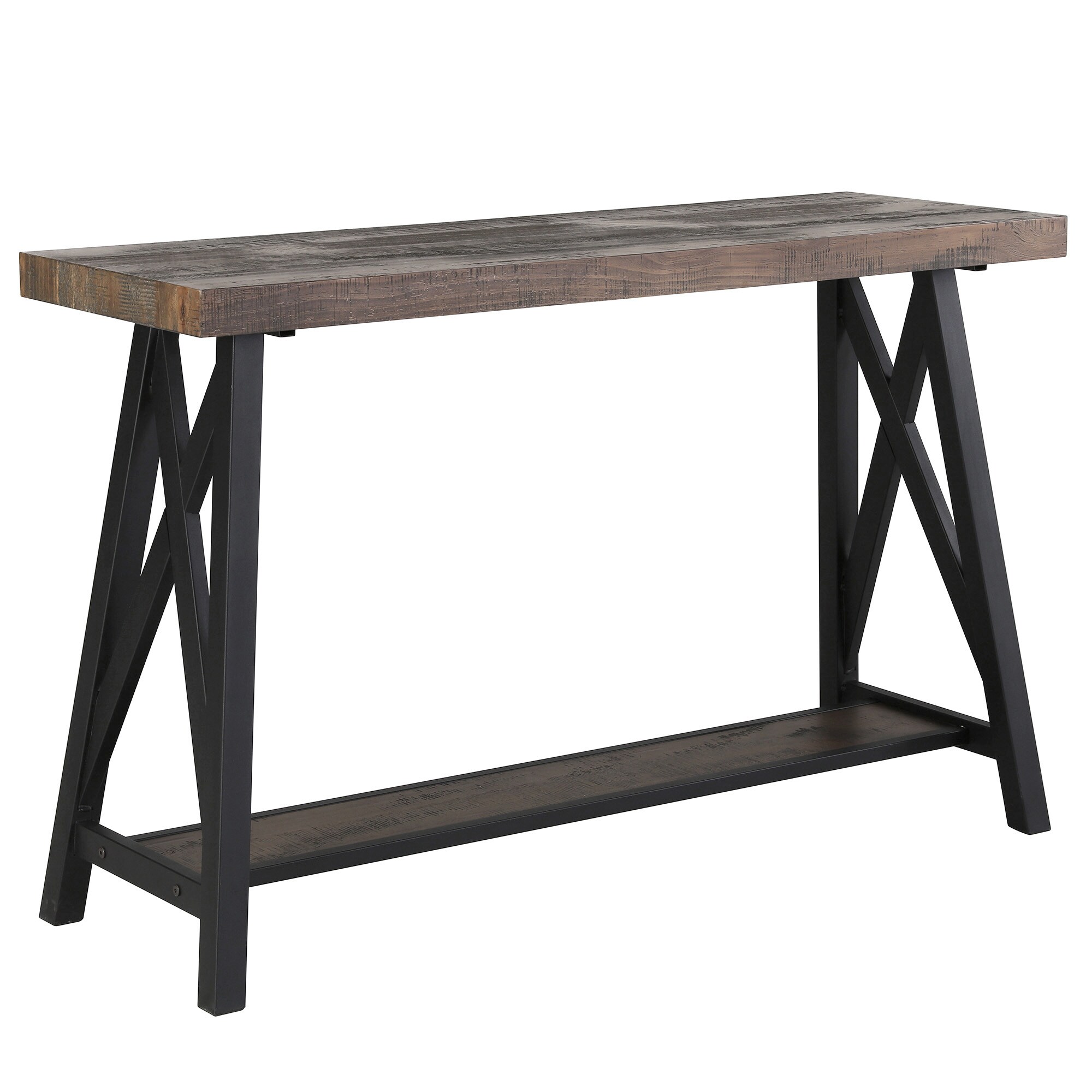 Worldwide Homefurnishings 502-332RK Rustic Oak Console Table