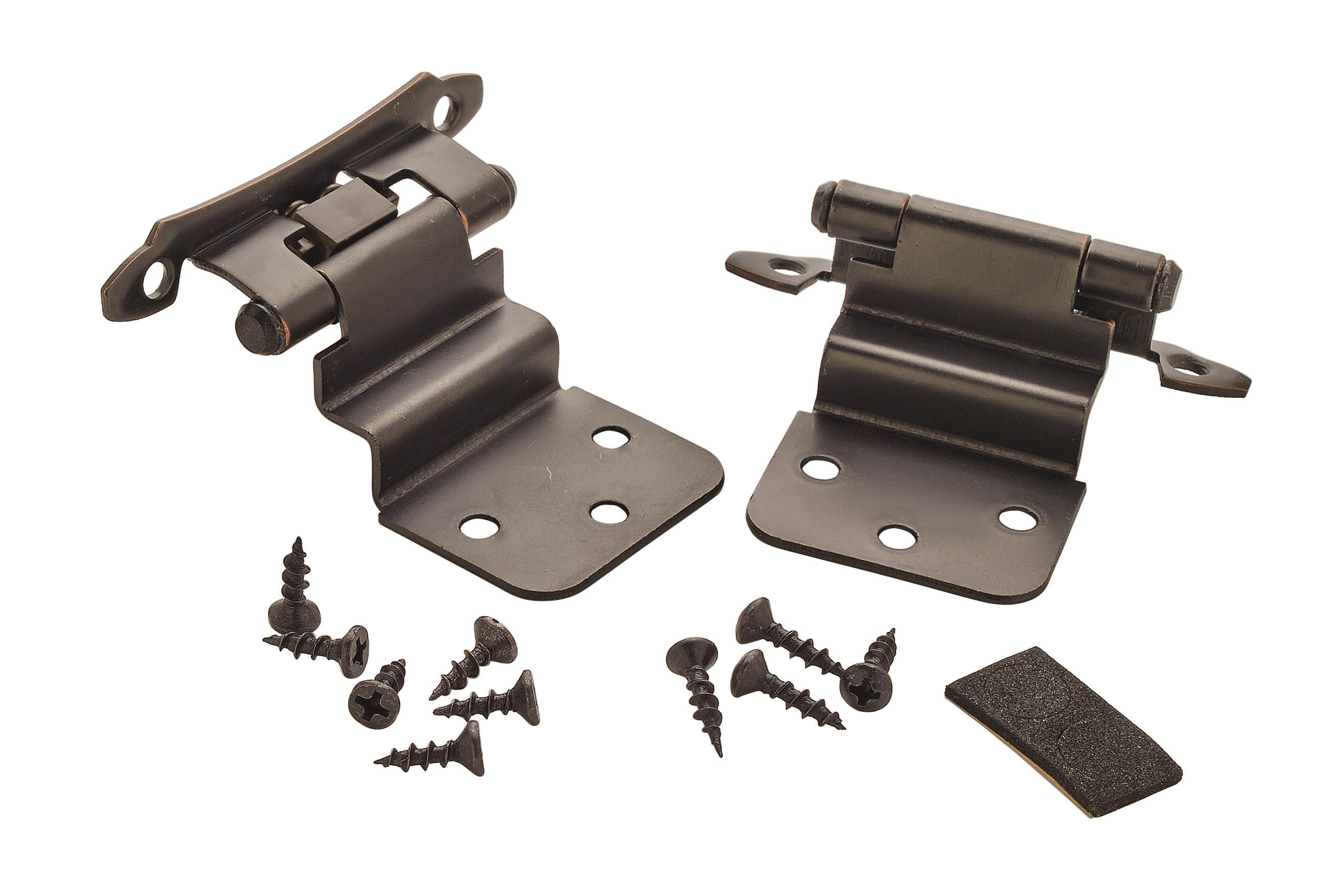 Amerock BPR7928ORB 110.0-Degree 3/8-in Overlay Inset Surface Self-Closing Oil-Rubbed Bronze Cabinet Hinge , 2 -Pieces)