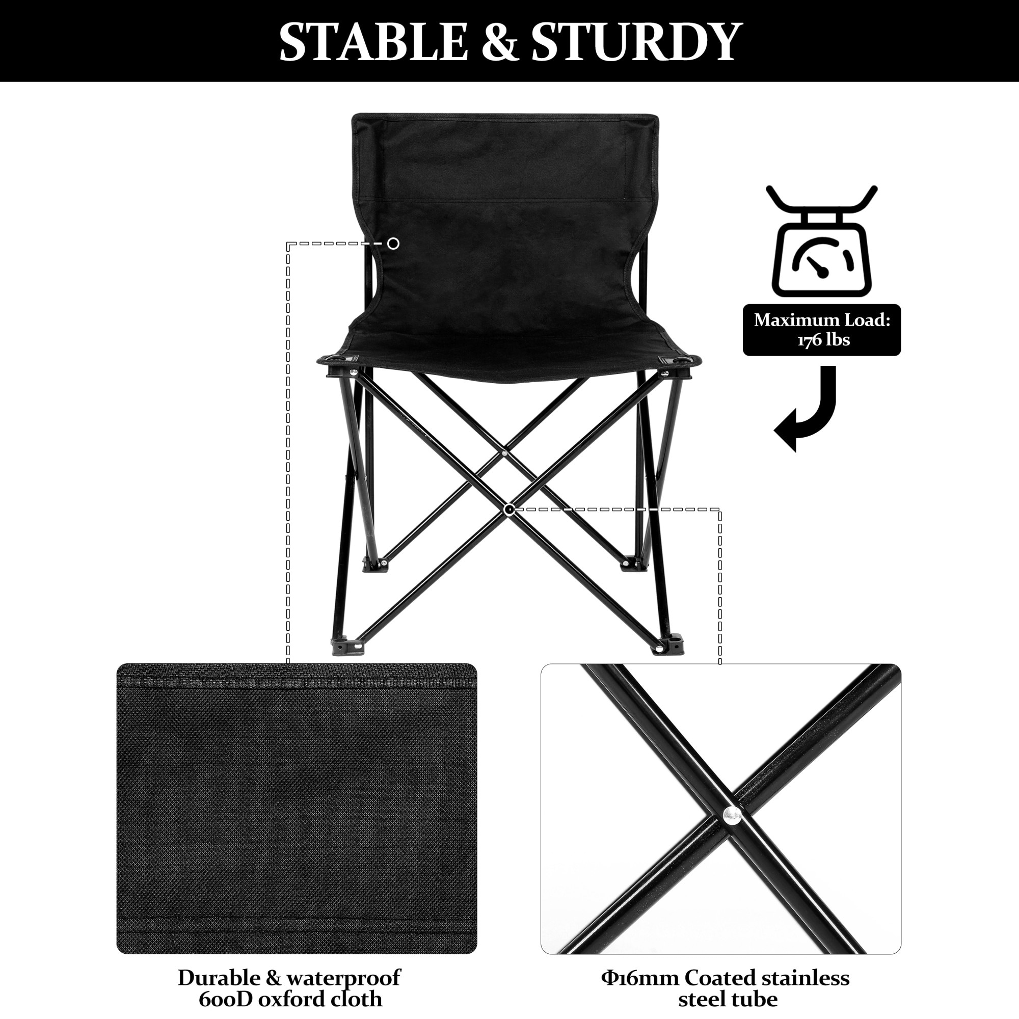 Sunrinx MG51-6-PC Beach-Camping-Chairs - View #3