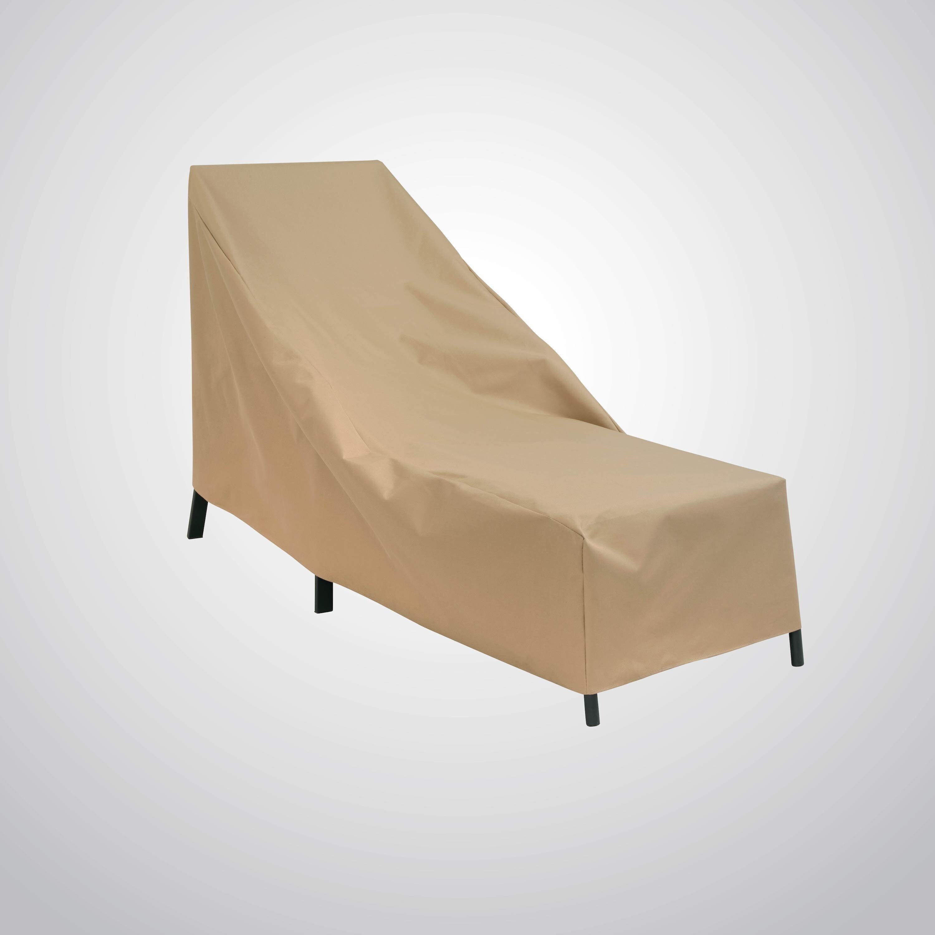 Heavy Duty Beige Waterproof Patio Chaise Lounge Cover