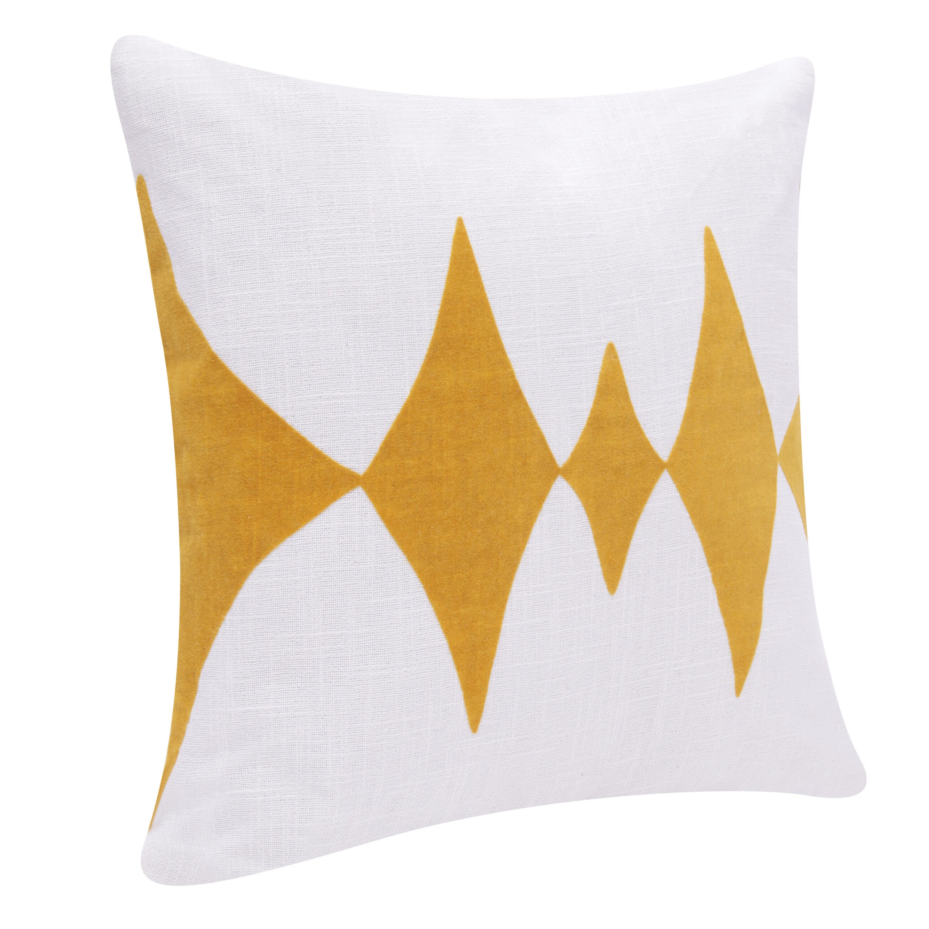 LR Home Stacy Garcia 20-in x 20-in Ochre/Ivory Indoor Decorative Pillow in Yellow | 3752A0590304J8