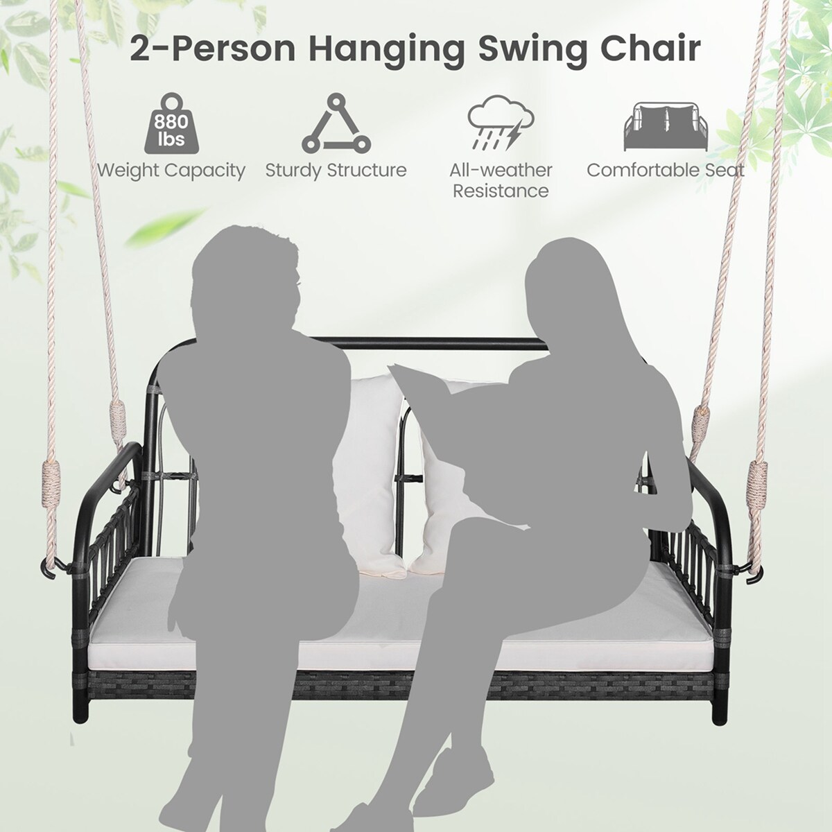 Costway HW71481WH Swing-Gliders - View #8