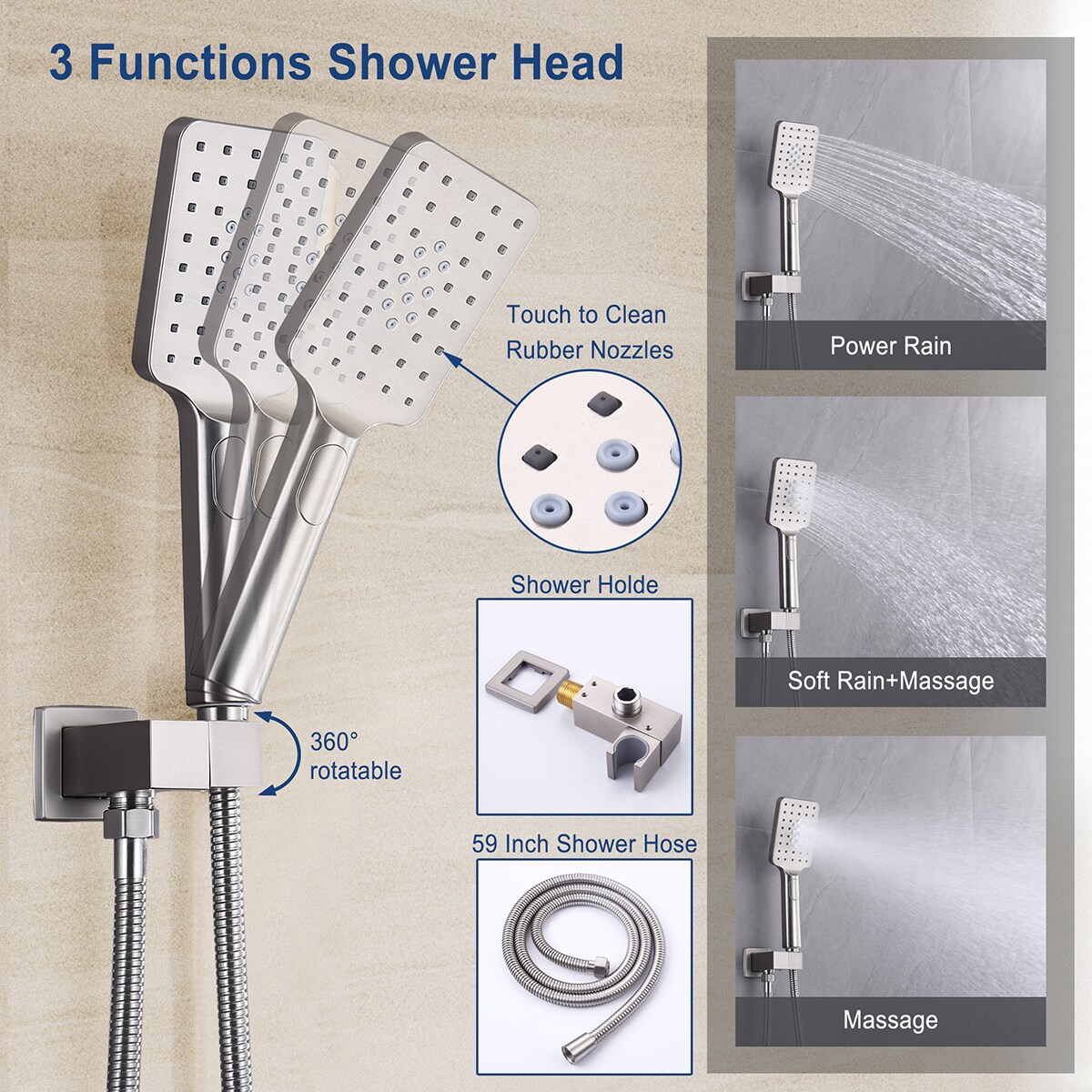 Mondawe MOEB112-12BN Showerhead-Bar-Panels - View #4