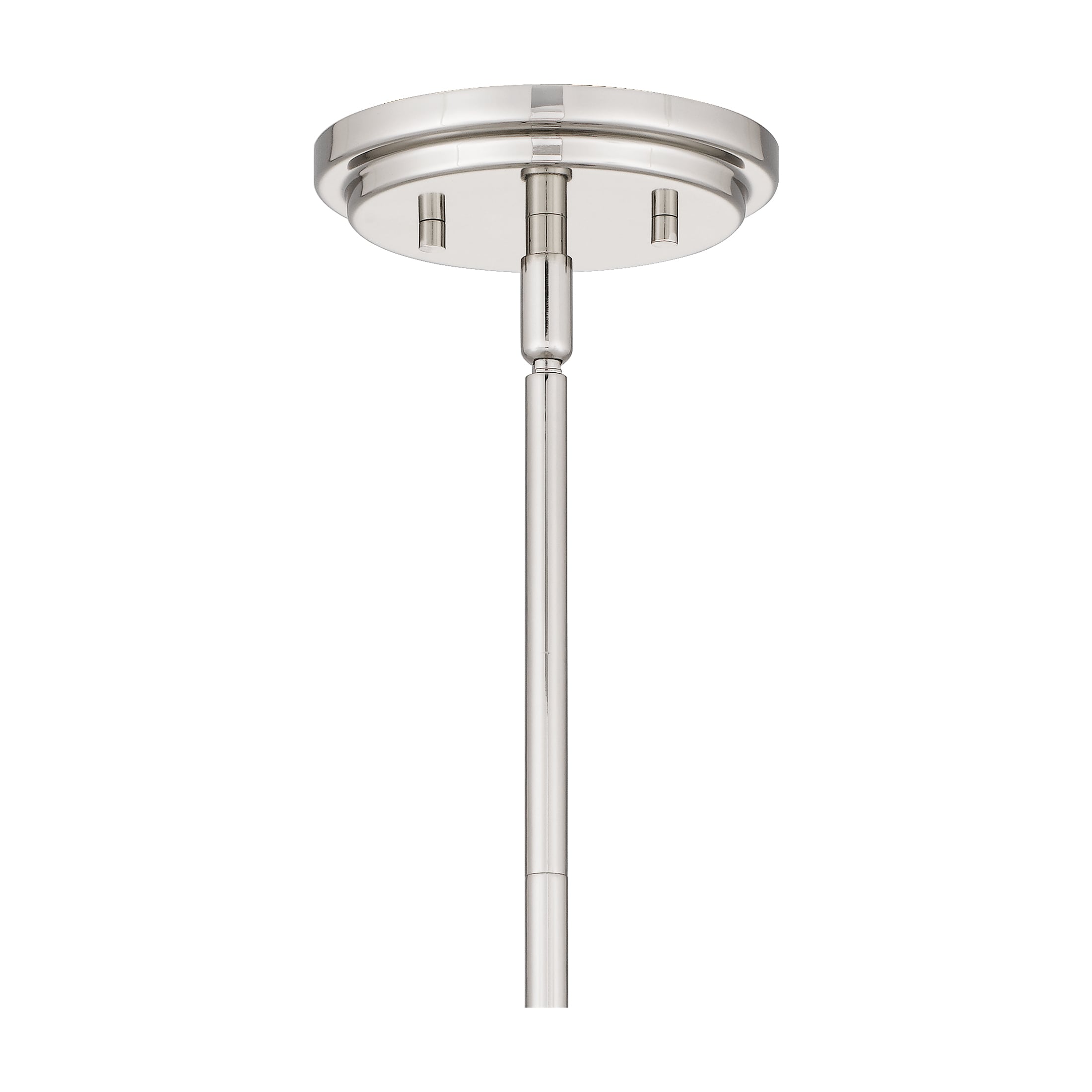Polished Nickel Glass Drum Mini Pendant Light