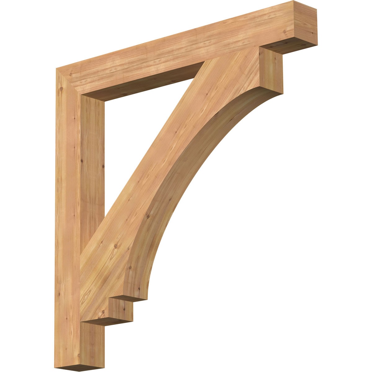 Ekena Millwork BKT06X48X48IMP05SWR Imperial Block Smooth 5-1/2-in x 48-in x 48-in Western red cedar Brown Wood Standard bracket