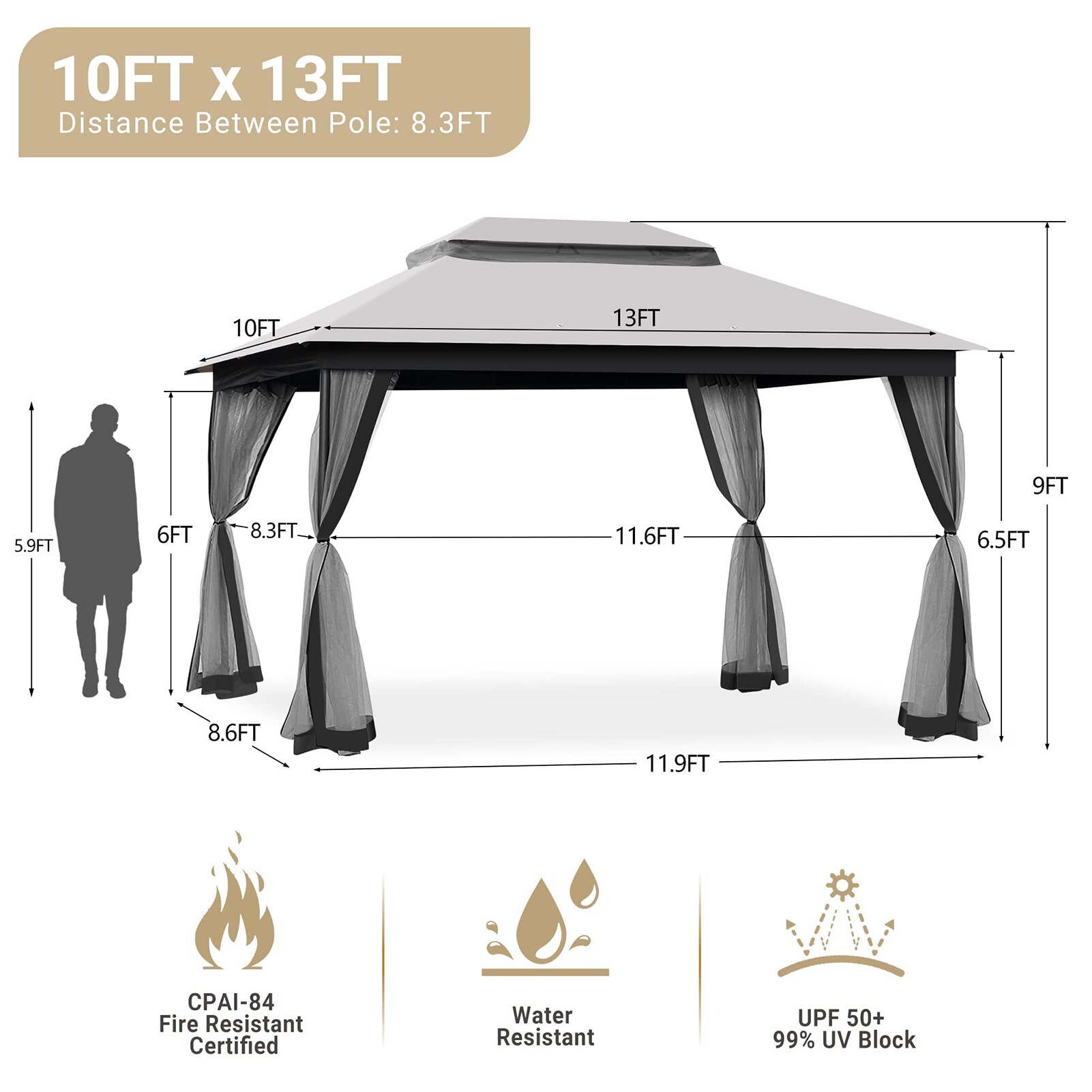 StarEcho SEVC24-PT0148C2S-2 Wood-Resin-Gazebos - View #7