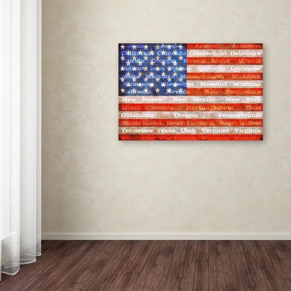 Trademark Fine Art Patriotic Framed 16-in H x 24-in W Patriotic Canvas ...