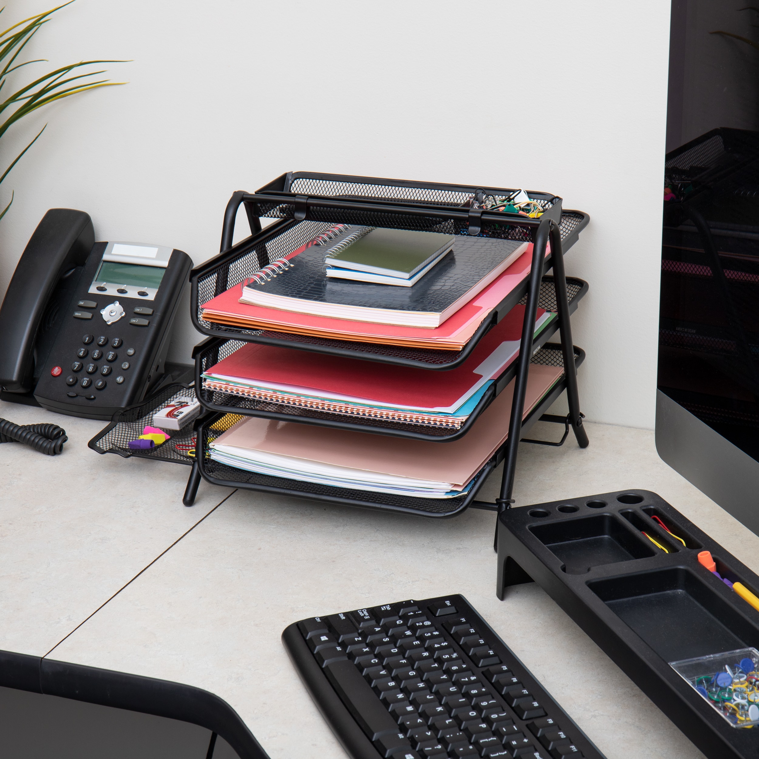 Mind Reader 3TFILE-BLK Desktop-Organizers - View #2