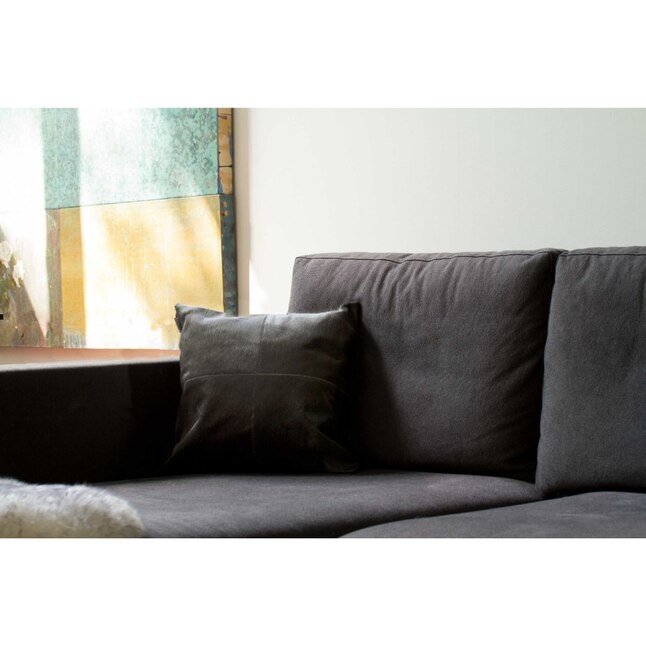 HomeRoots Josephine 18-in x 18-in Black Indoor Decorative Pillow at ...