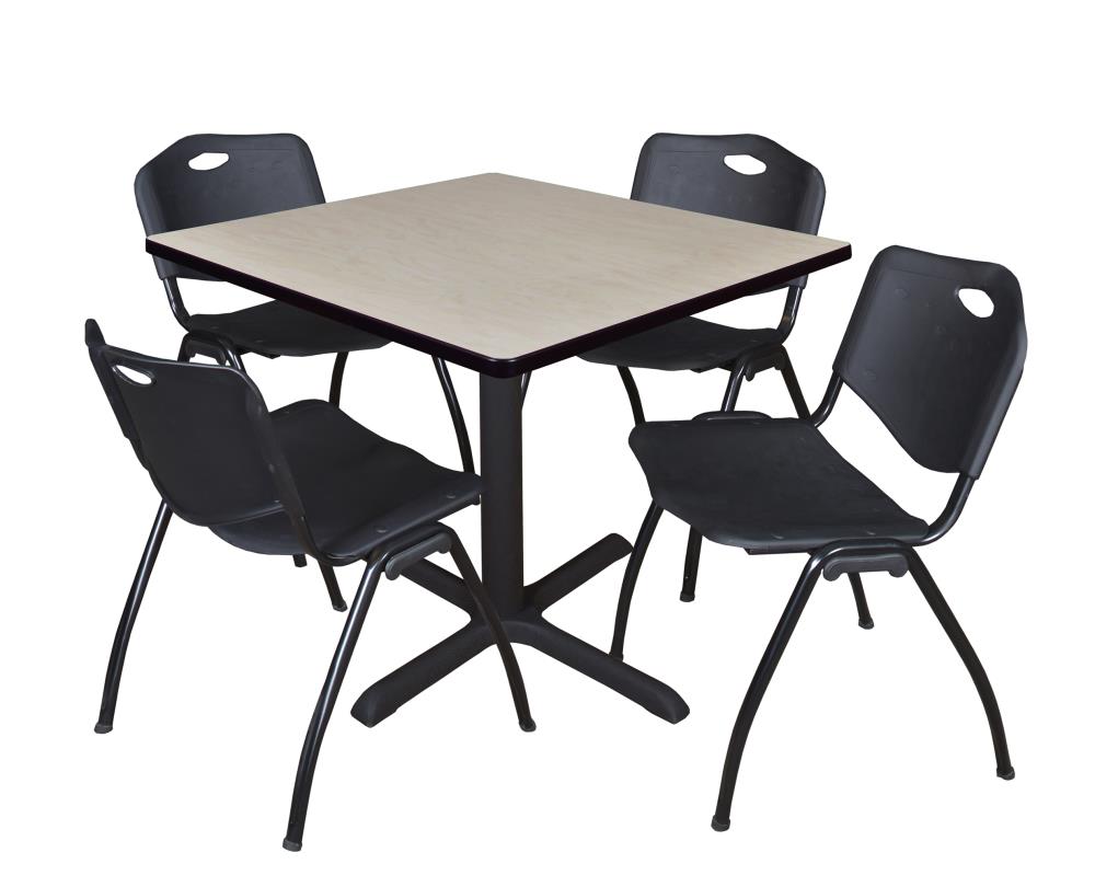 Regency TB3636PL47BK Breakroom Off-white 4-Person Training Table (36-in W x 29-in H)